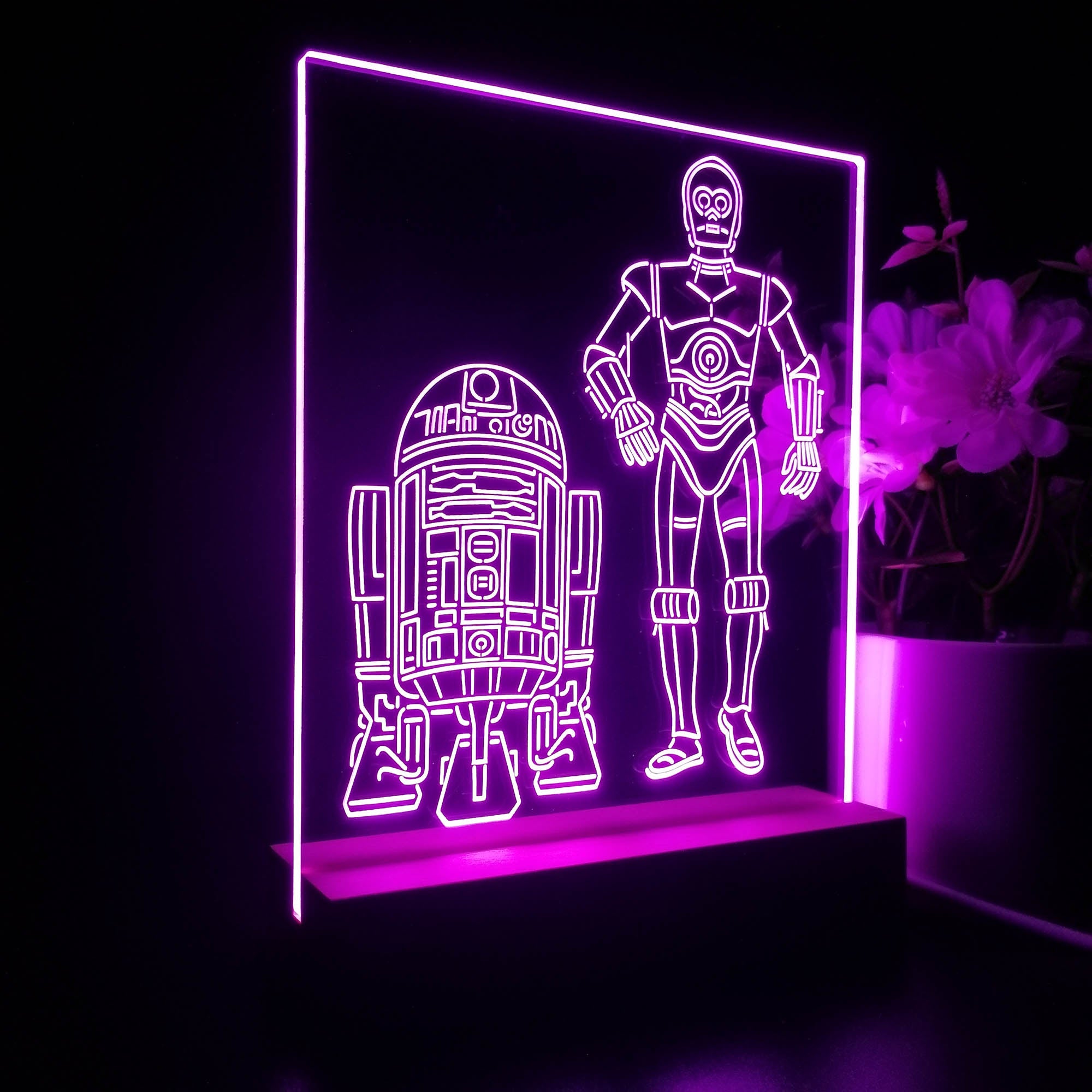 R2D2 C3PO Stars Wars 3D LED Illusion Night Light