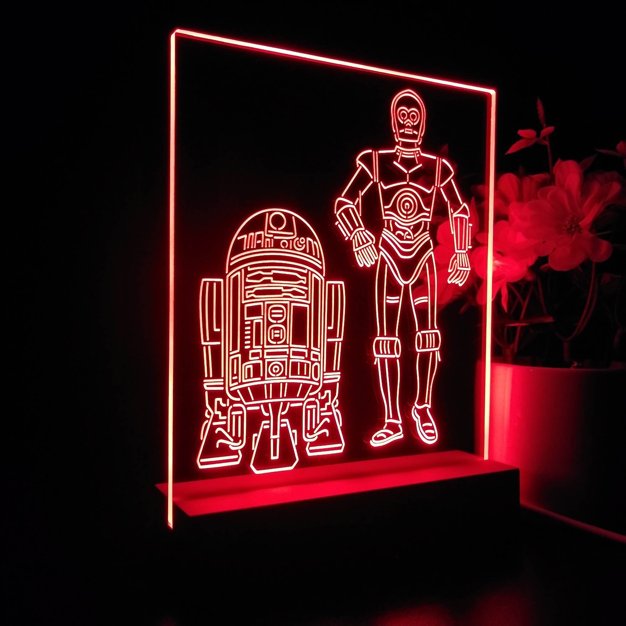 R2D2 C3PO Stars Wars 3D LED Illusion Night Light