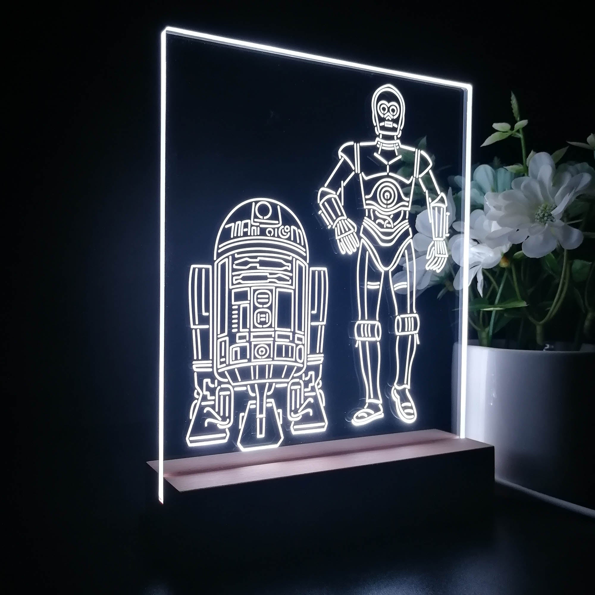 R2D2 C3PO Stars Wars 3D LED Illusion Night Light