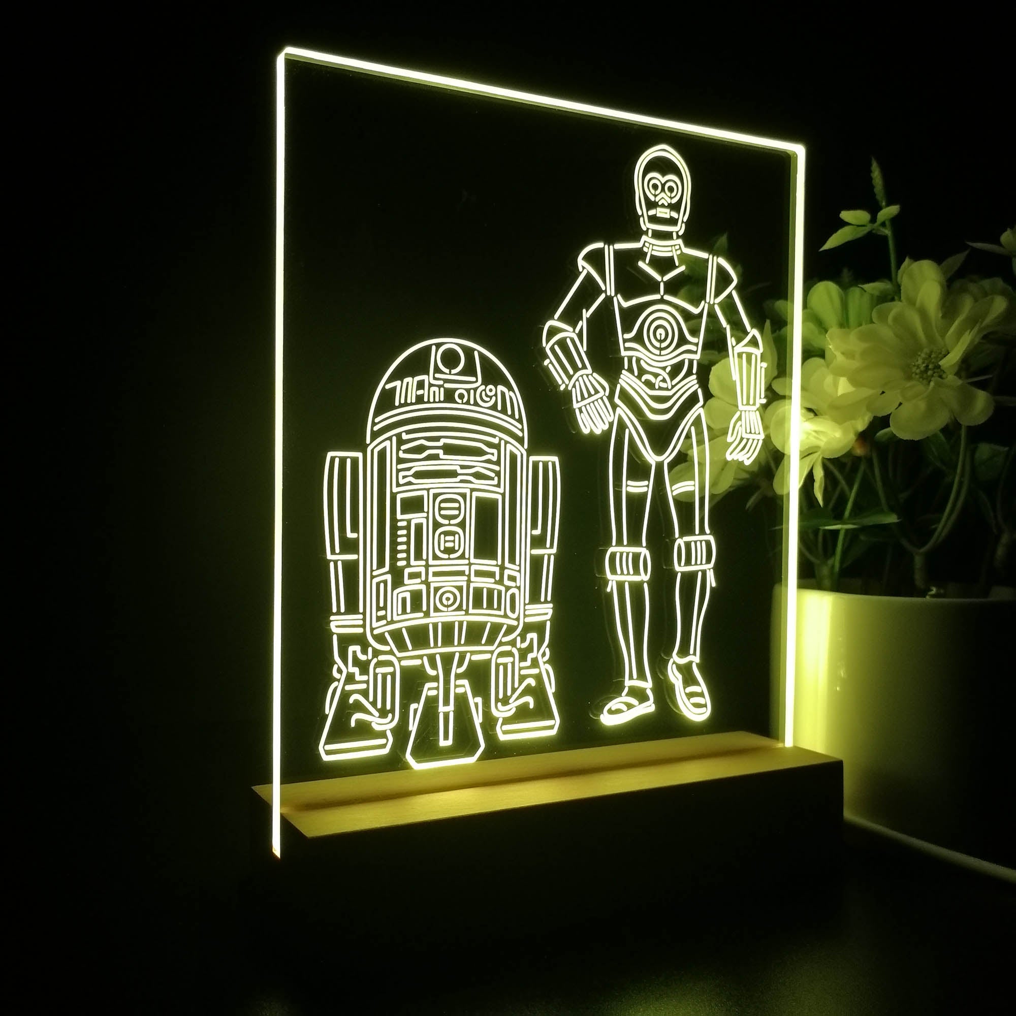 R2D2 C3PO Stars Wars 3D LED Illusion Night Light