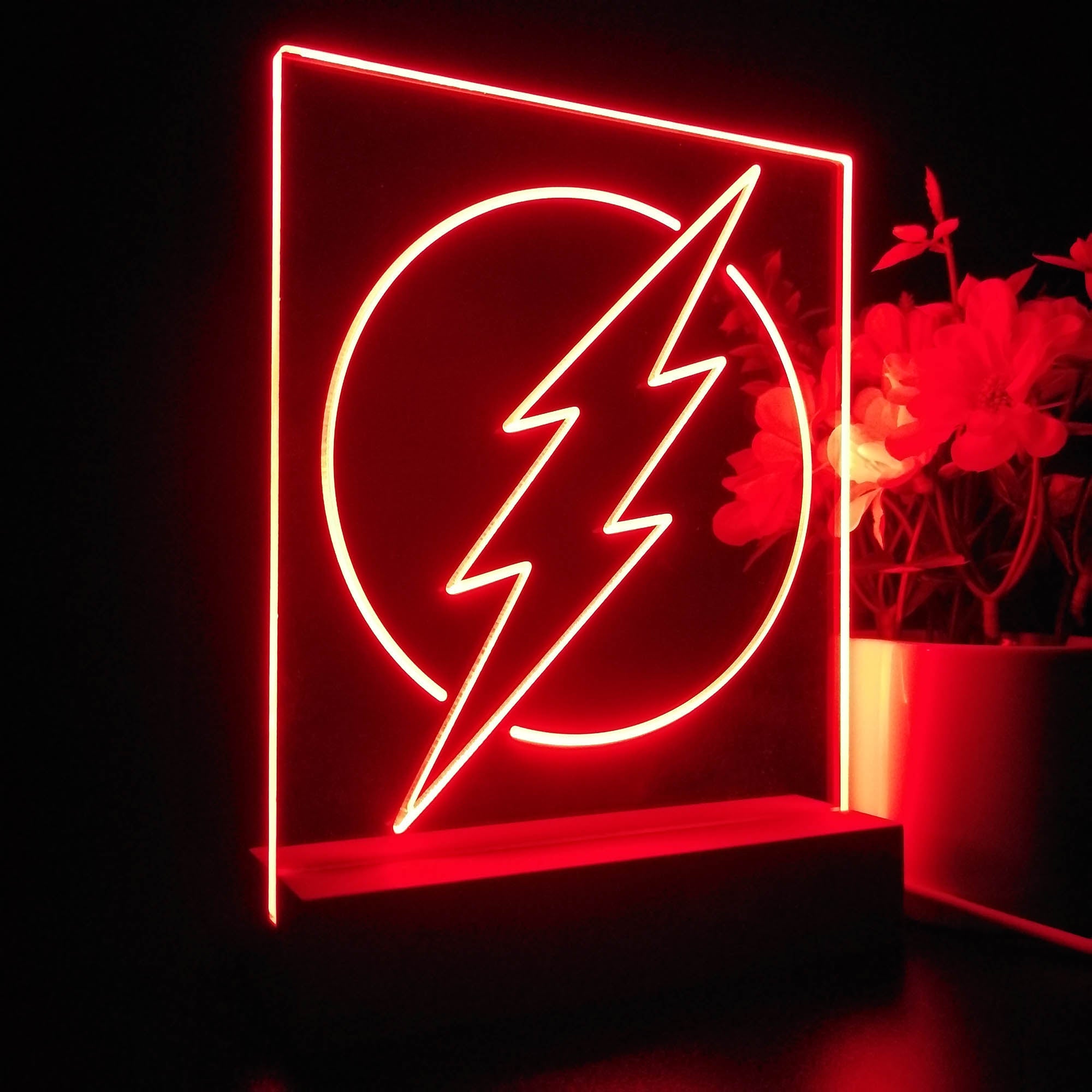 Flash Logo DC Super Hero 3D LED Illusion Night Light