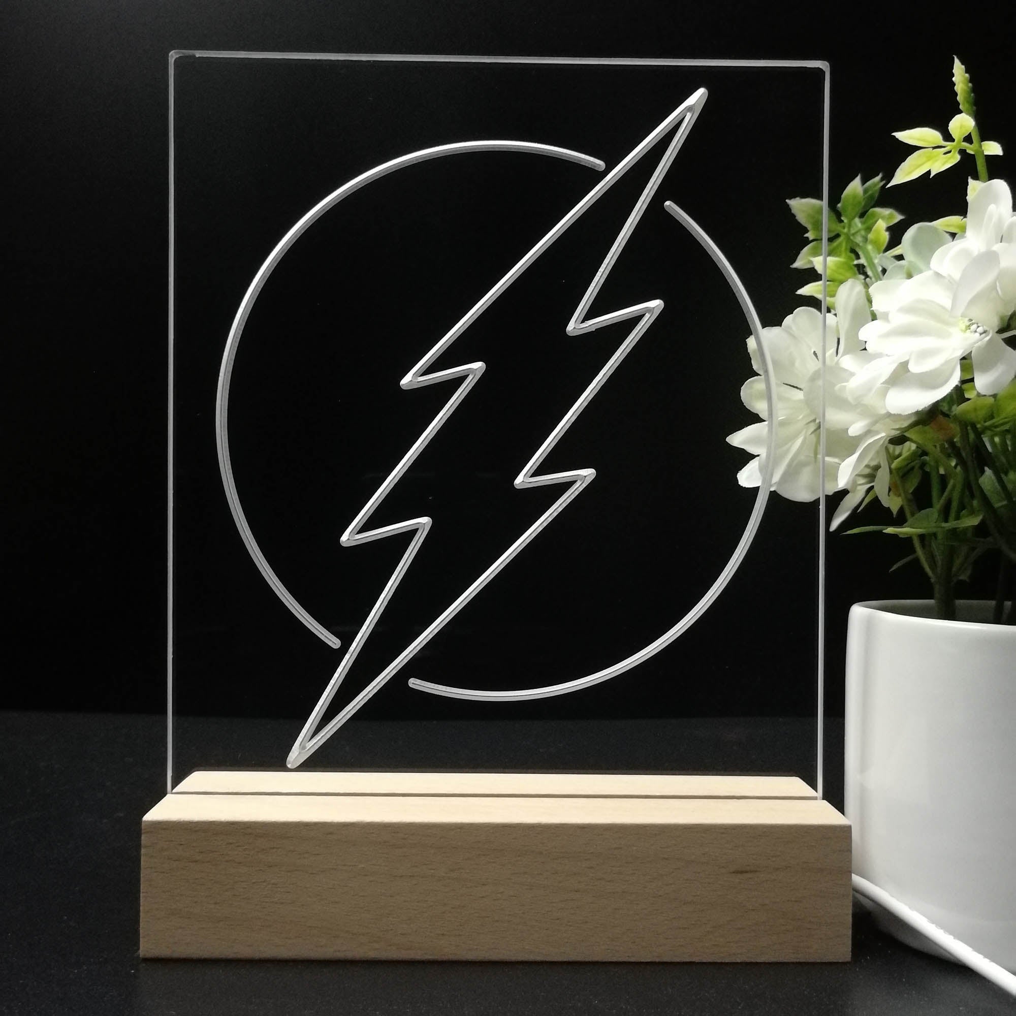 Flash Logo DC Super Hero 3D LED Illusion Night Light