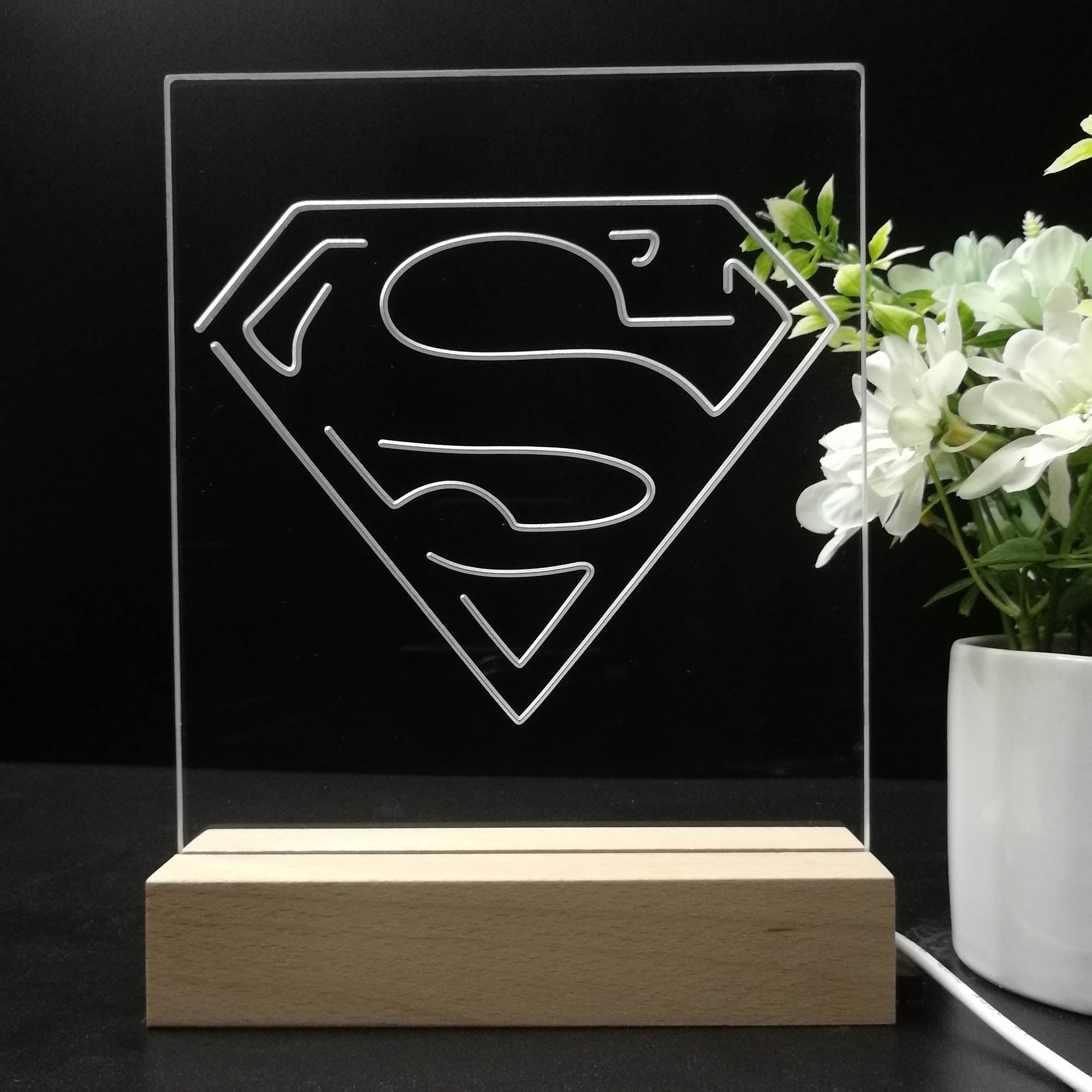 Superman Hero 3D LED Illusion Night Light