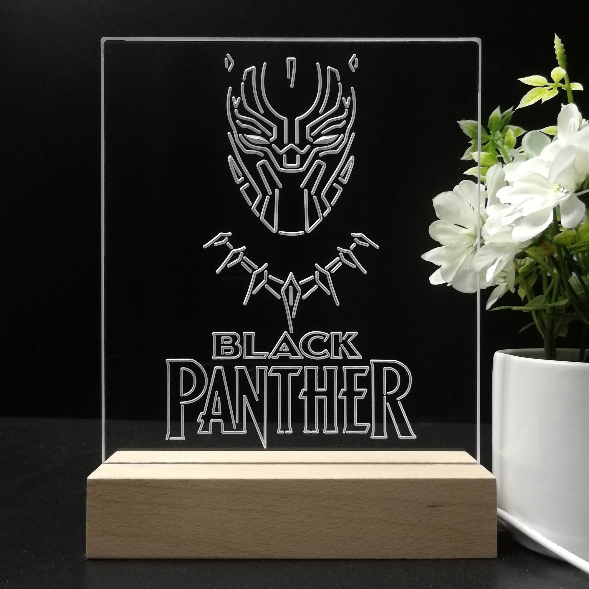 Black Panther 3D LED Illusion Night Light