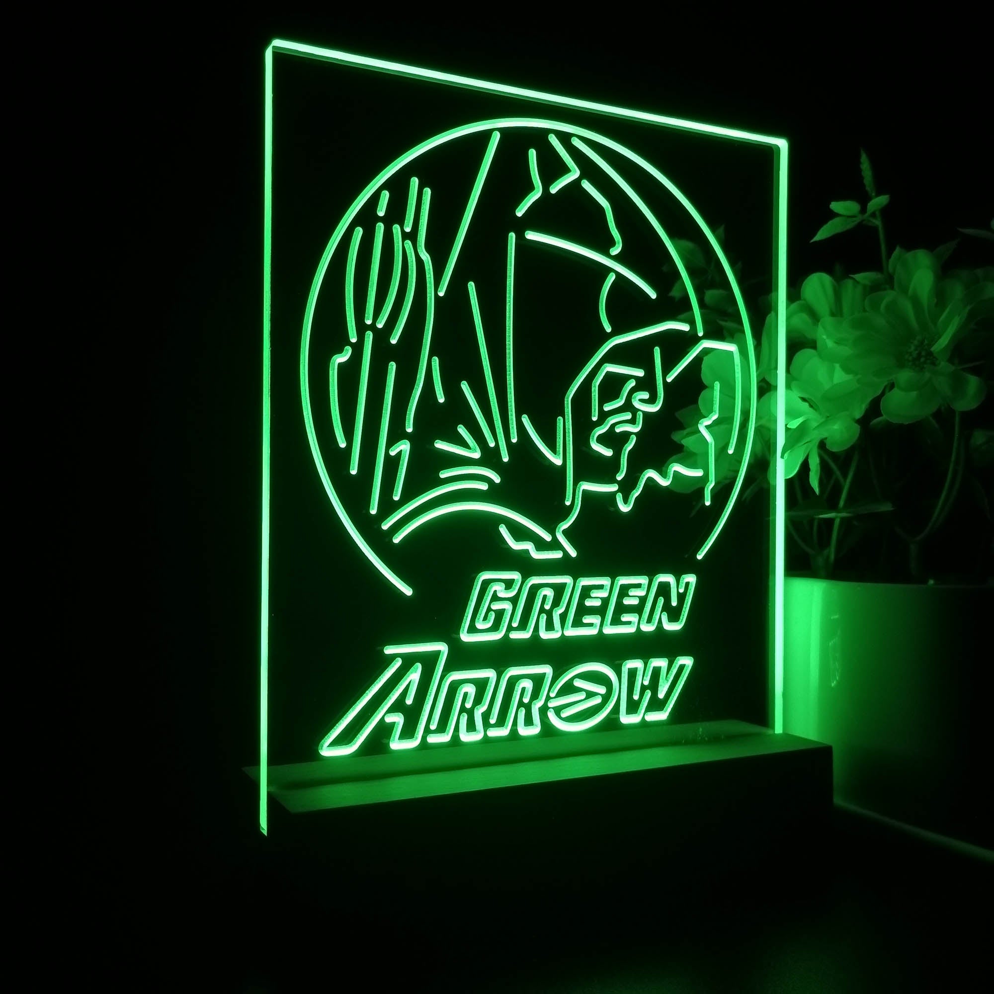 Green Arrow Oliver Queen 3D LED Illusion Night Light