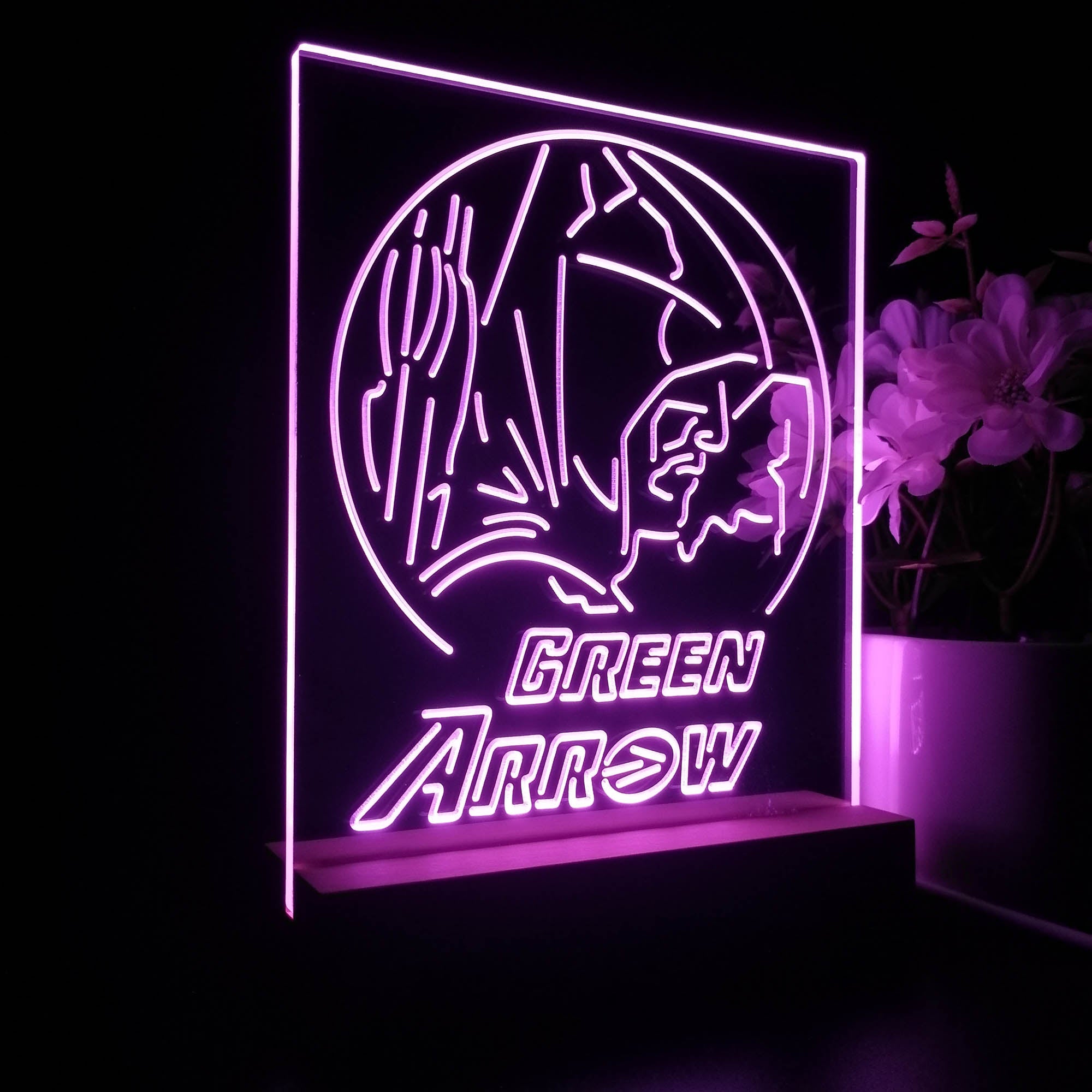 Green Arrow Oliver Queen 3D LED Illusion Night Light