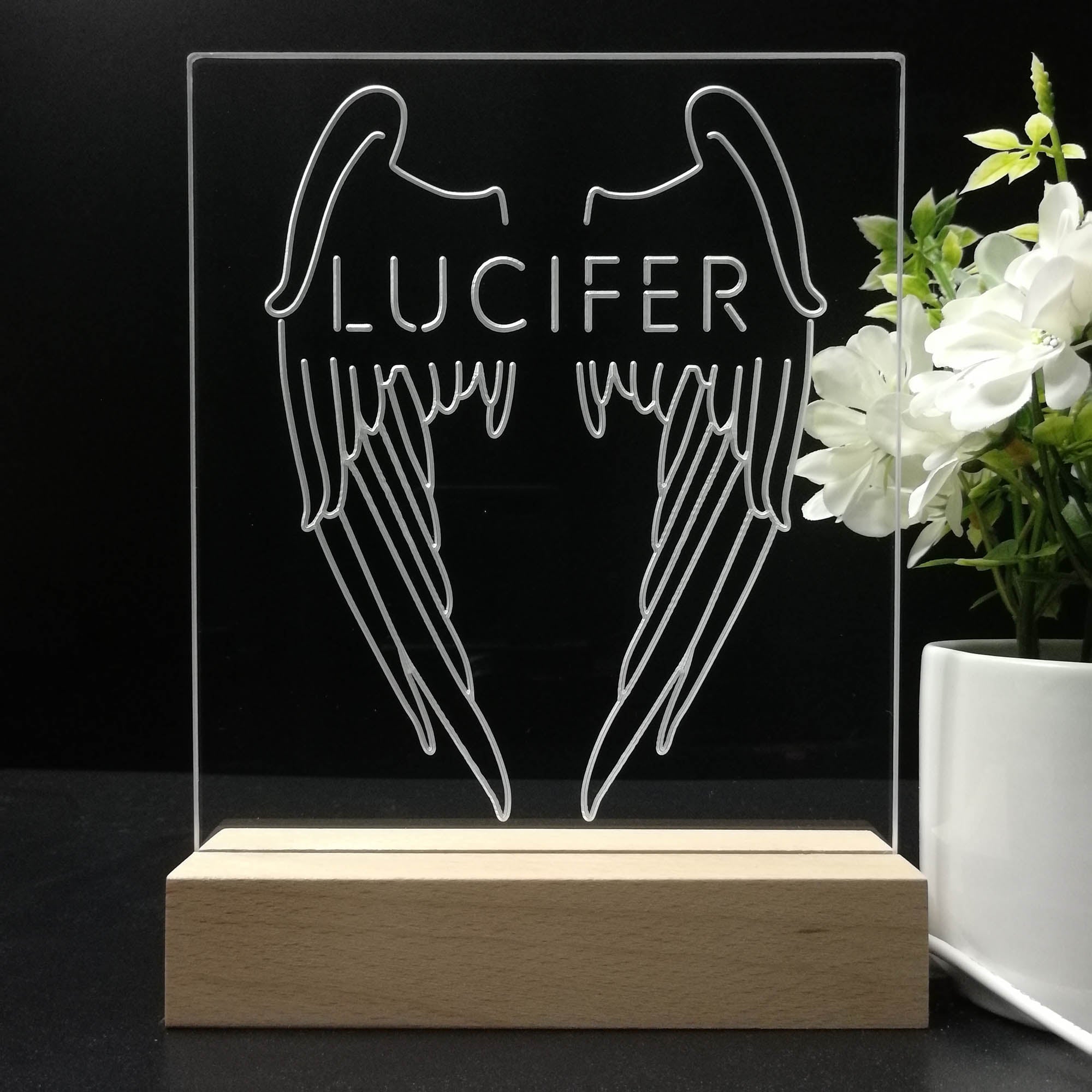 Lucifer Wing 3D LED Illusion Night Light