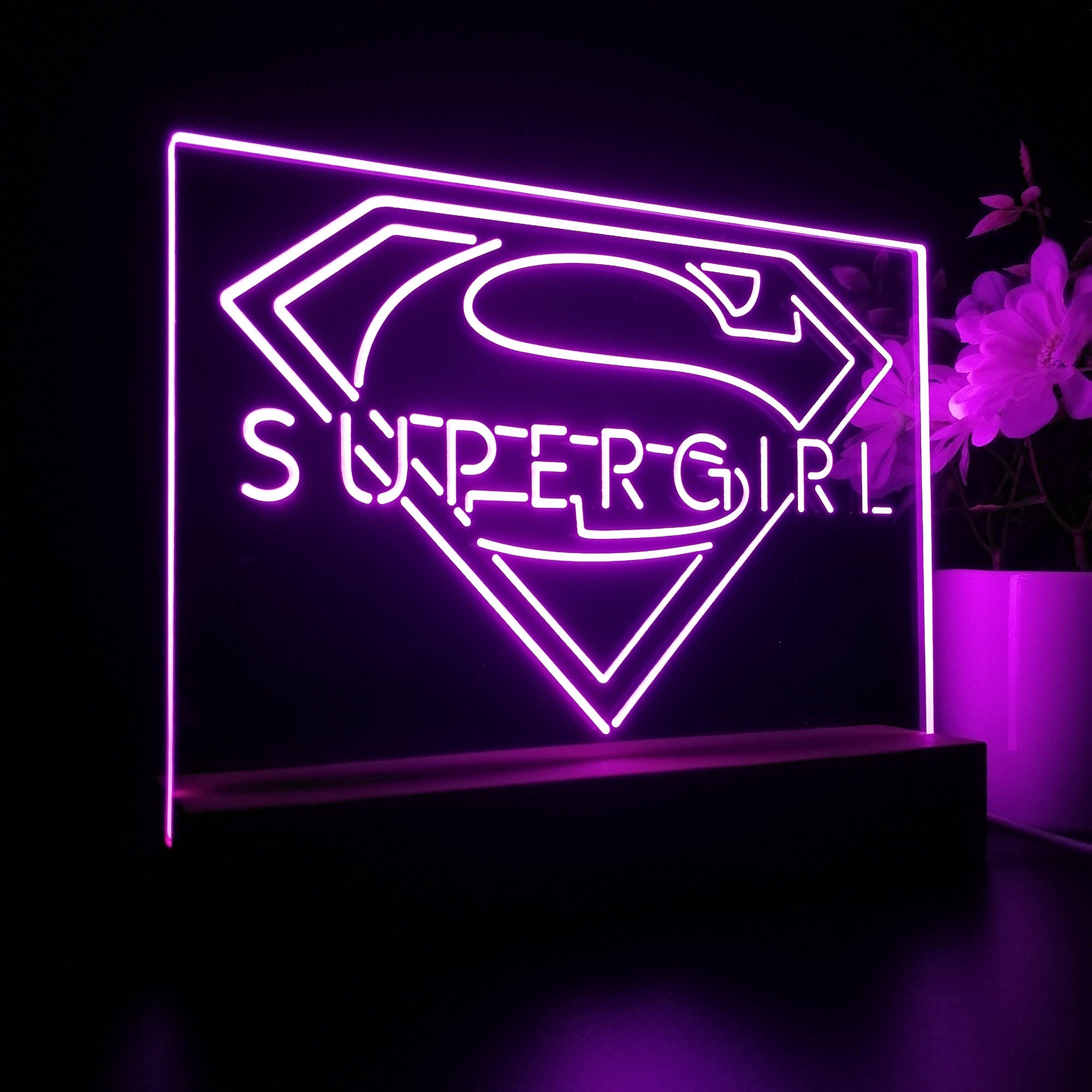 Supergirl 3D LED Illusion Night Light