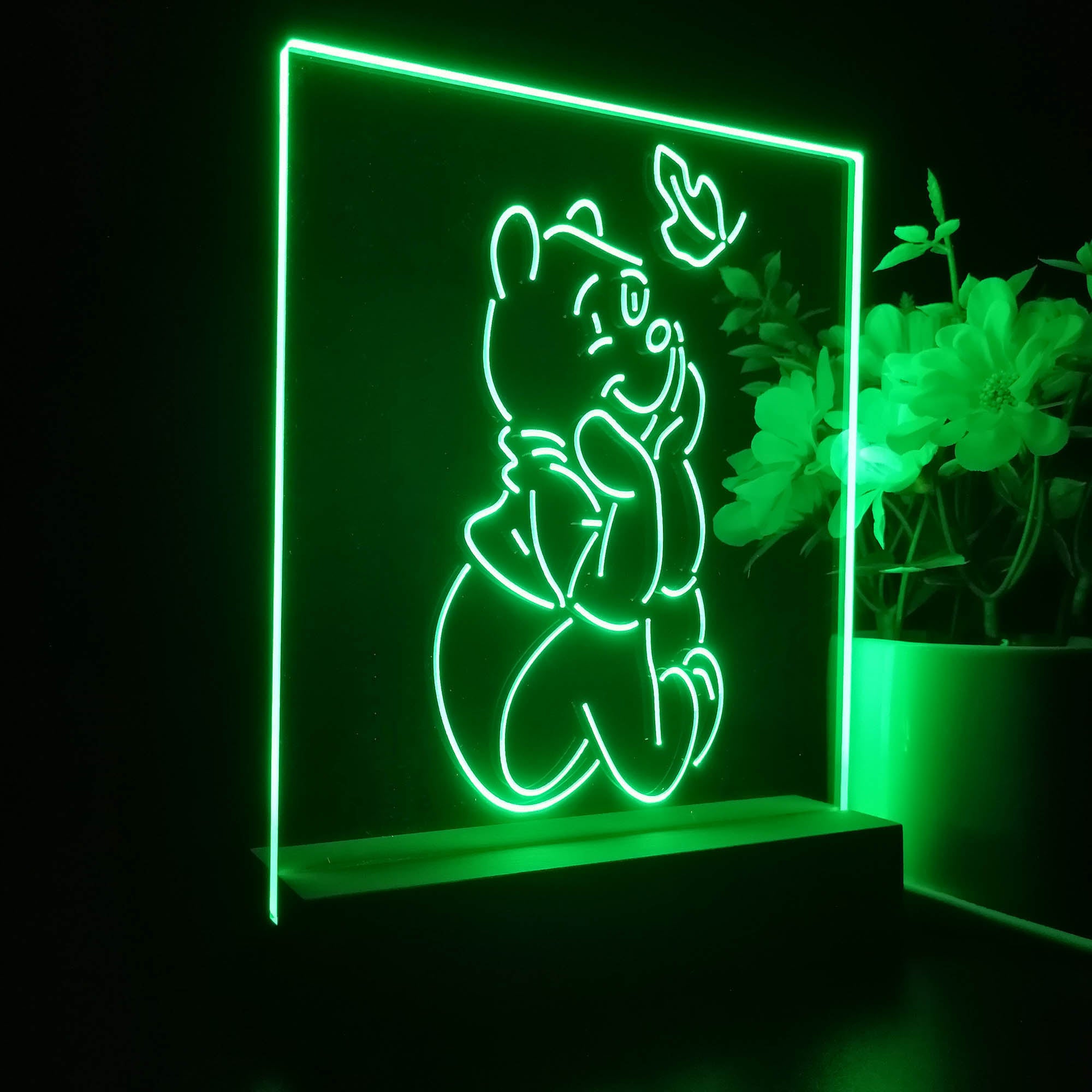 Winnie the Pooh Sit Down 3D LED Illusion Night Light