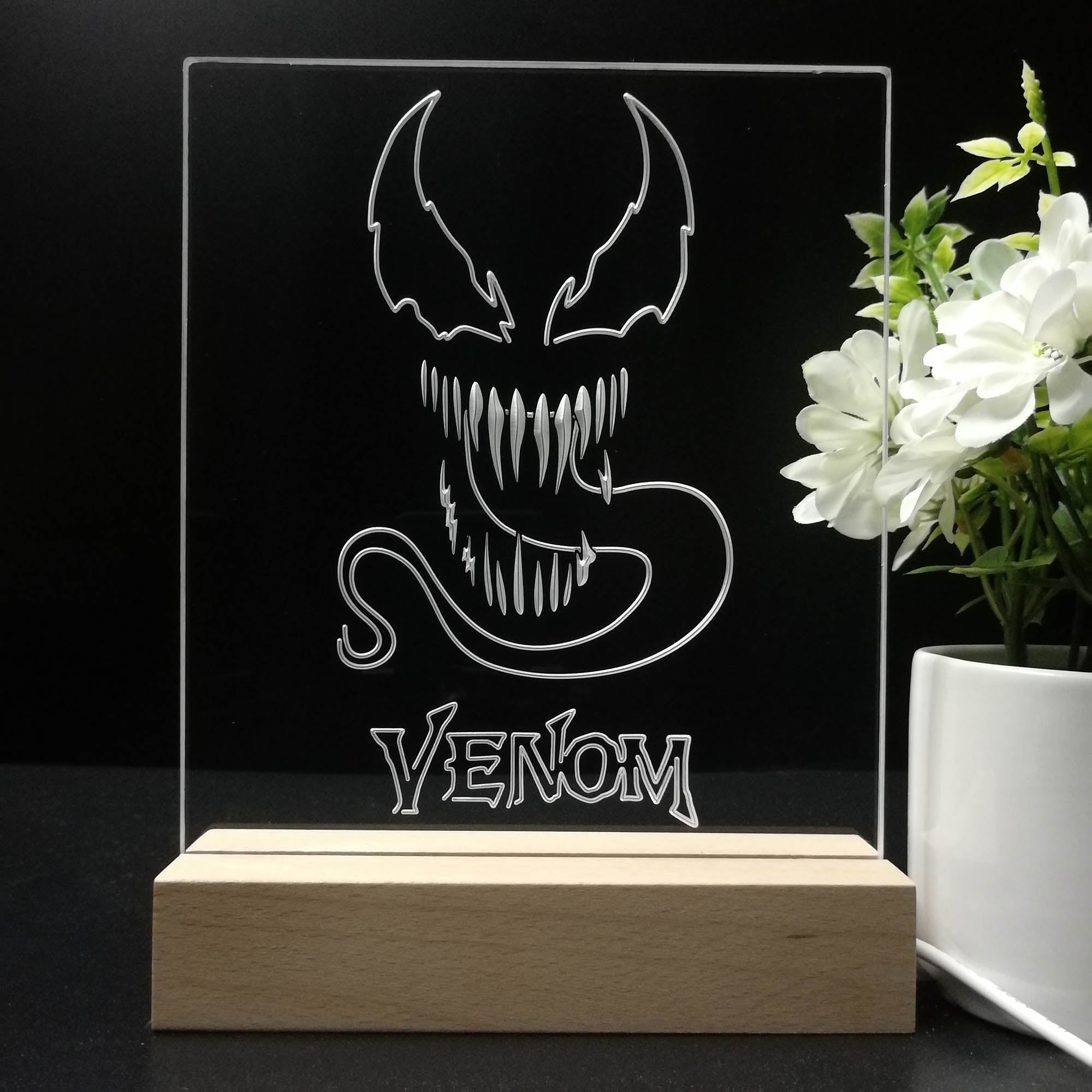 Venom Marvel Character Hero 3D LED Illusion Night Light