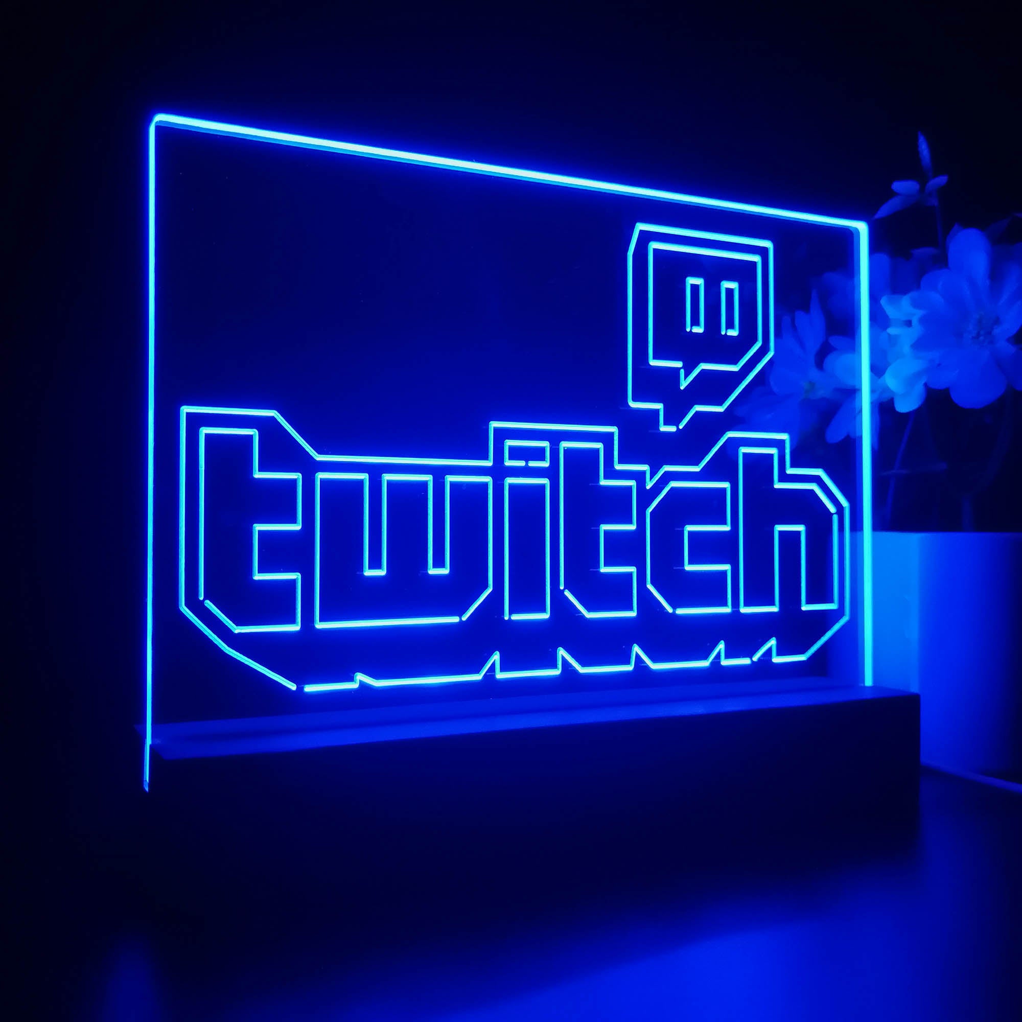 Personalized Twitch Gamer Tag 3D LED Illusion Night Light