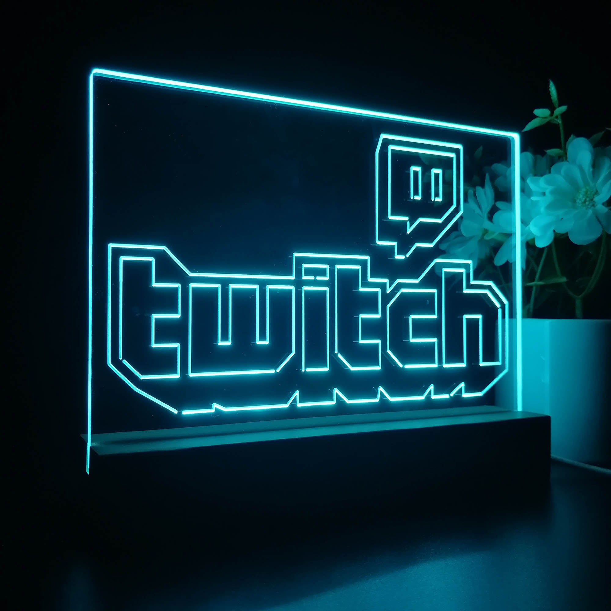 Personalized Twitch Gamer Tag 3D LED Illusion Night Light