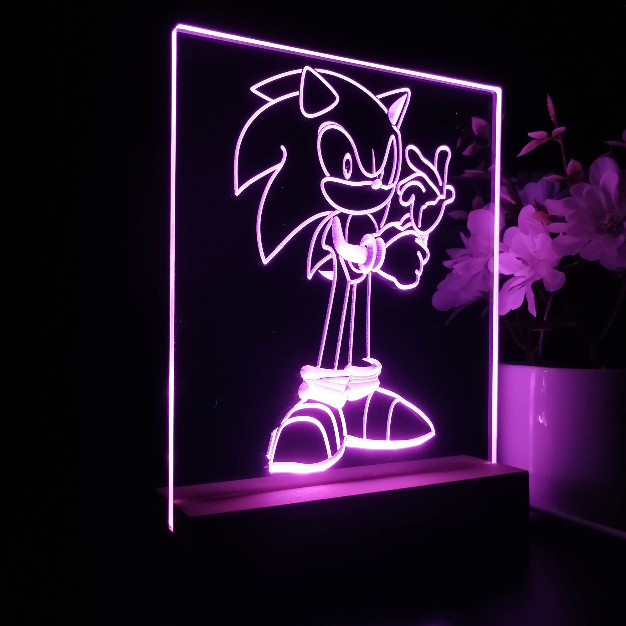 Sonic the Hedgehog 3D Neon LED Night Light Sign