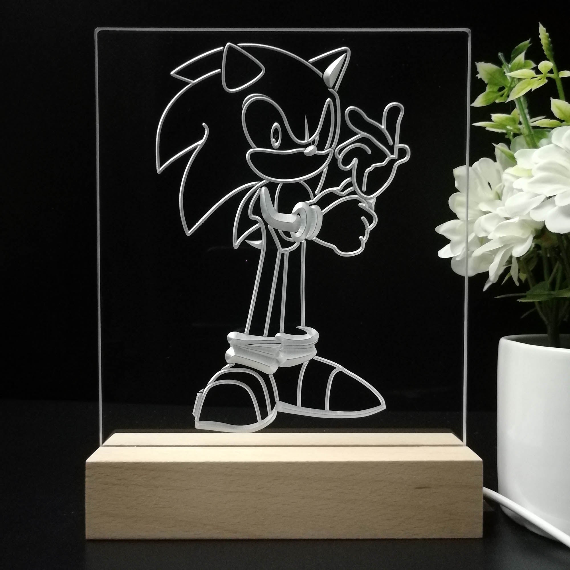 Sonic the Hedgehog 3D Neon LED Night Light Sign
