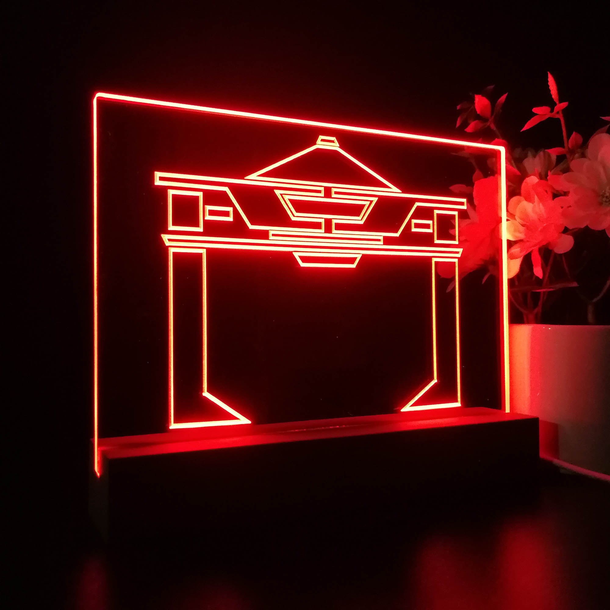 Tron Led Sign Tron Recognizer 3D LED Optical Illusion Sleep Night Light | LED LAB CAVE