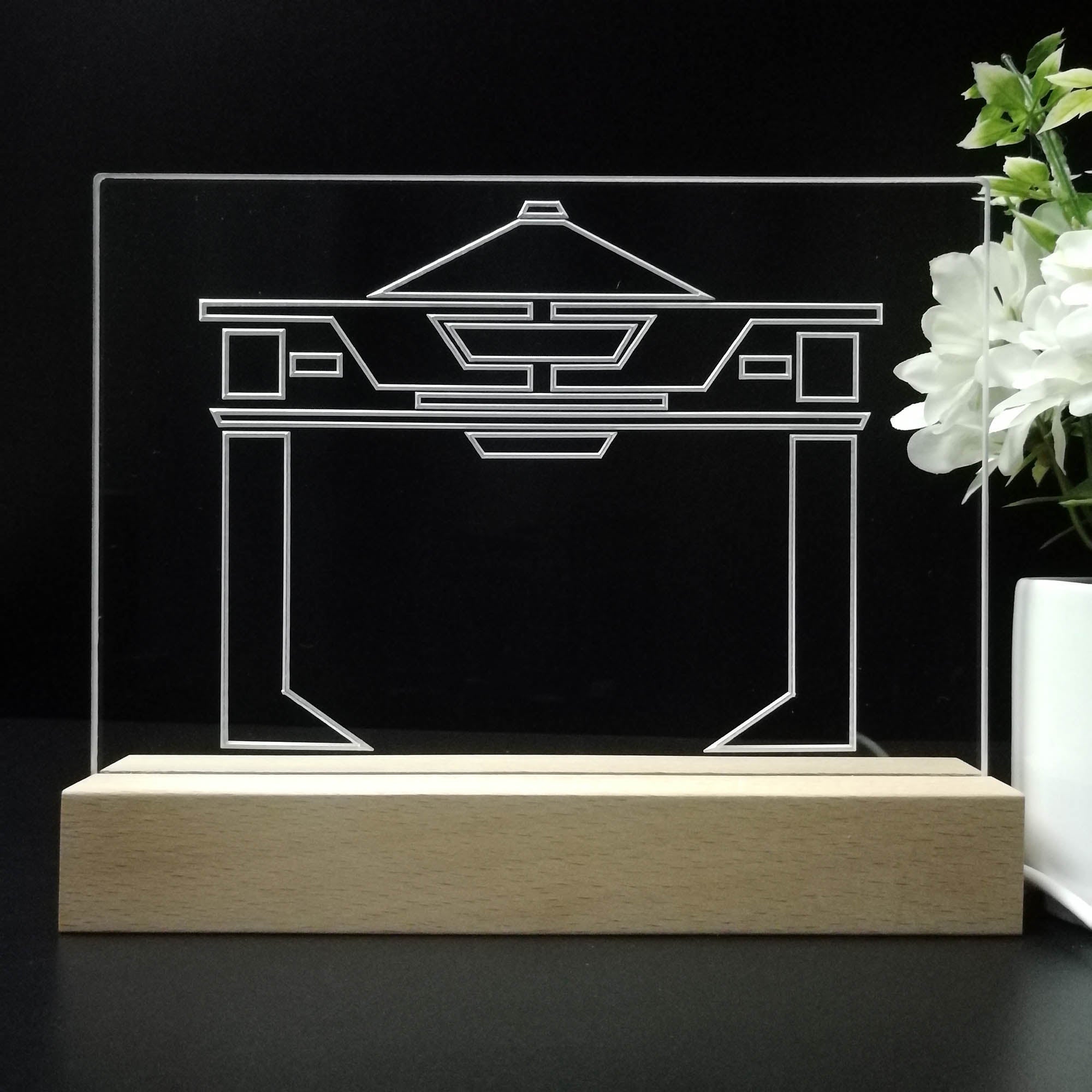 Tron Led Sign Tron Recognizer 3D LED Optical Illusion Sleep Night Light | LED LAB CAVE