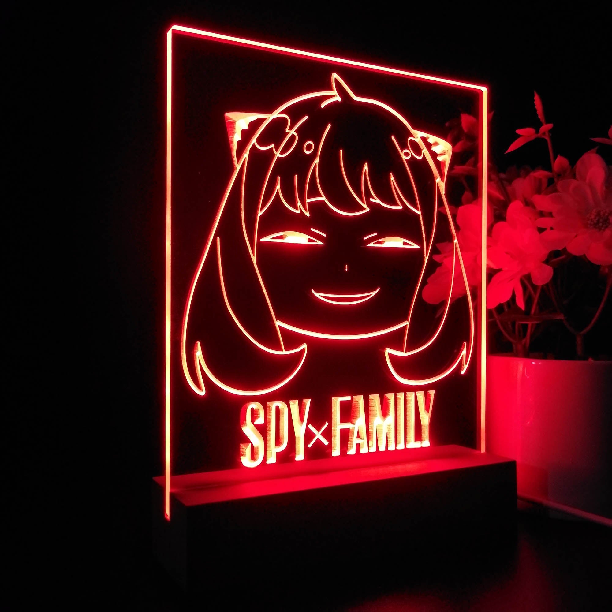 Spy X Family Smile Anya 3D Neon LED Night Light Sign