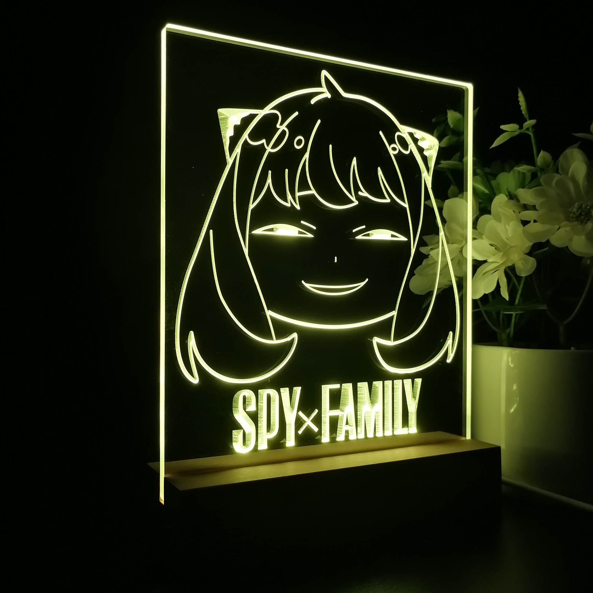 Spy X Family Smile Anya 3D Neon LED Night Light Sign