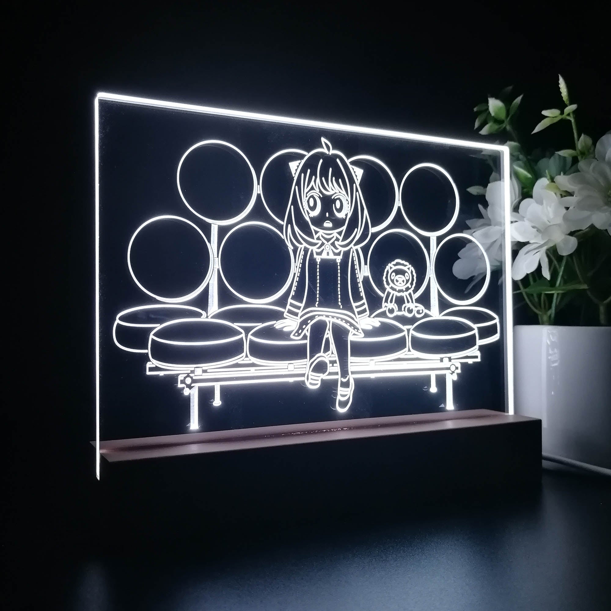 Spy X Family Anya Sitting 3D LED Optical Illusion Sleep Night Light