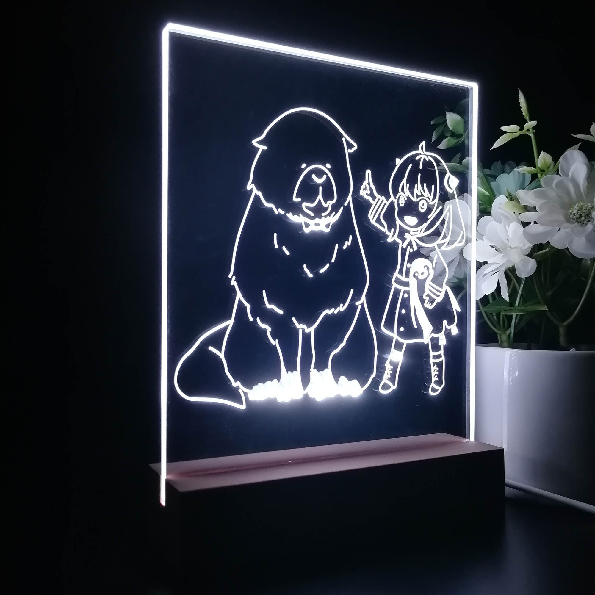 Spy X Family Anya & Dog 3D LED Optical Illusion Sleep Night Light