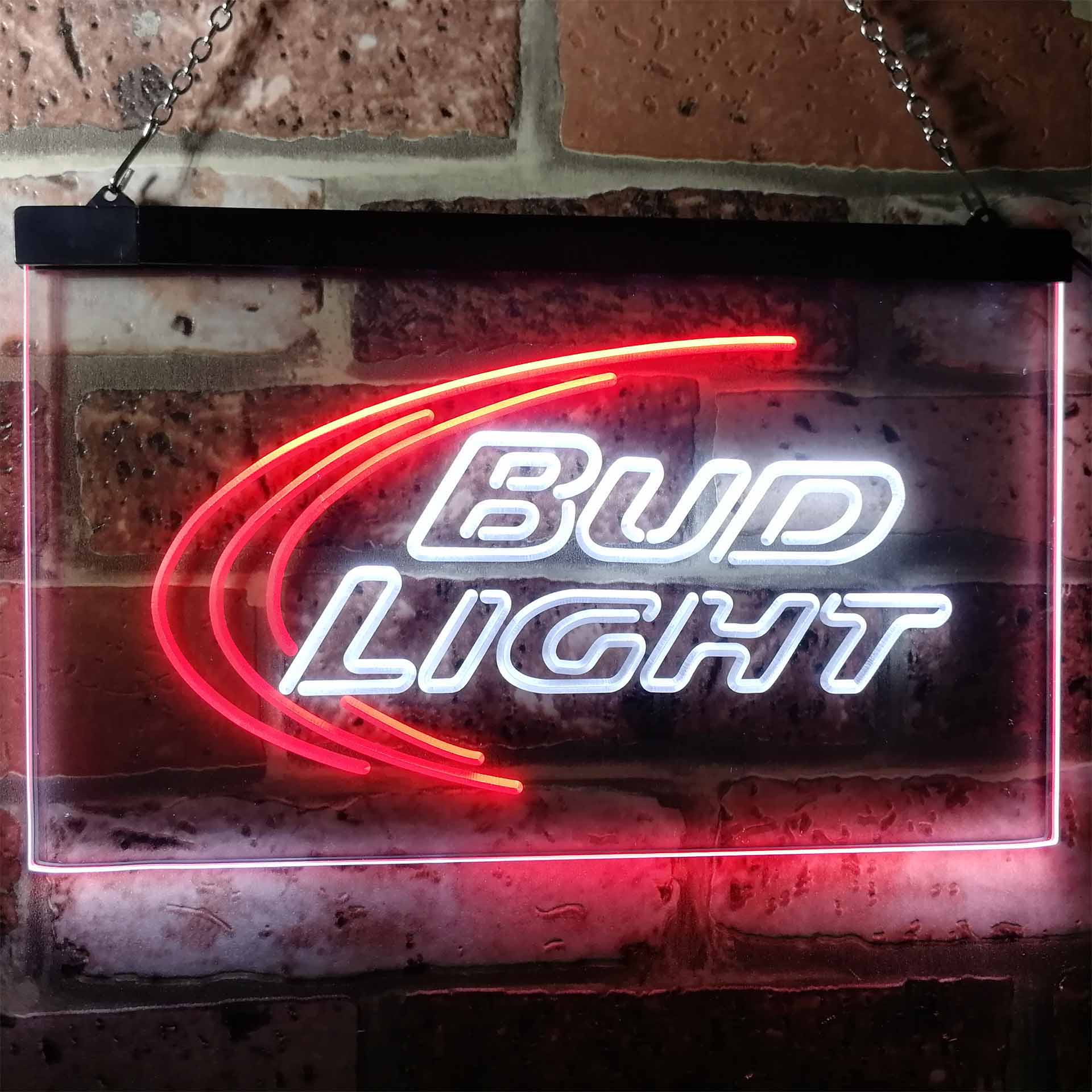 Bud Light Beer Ice Bar Neon LED Sign