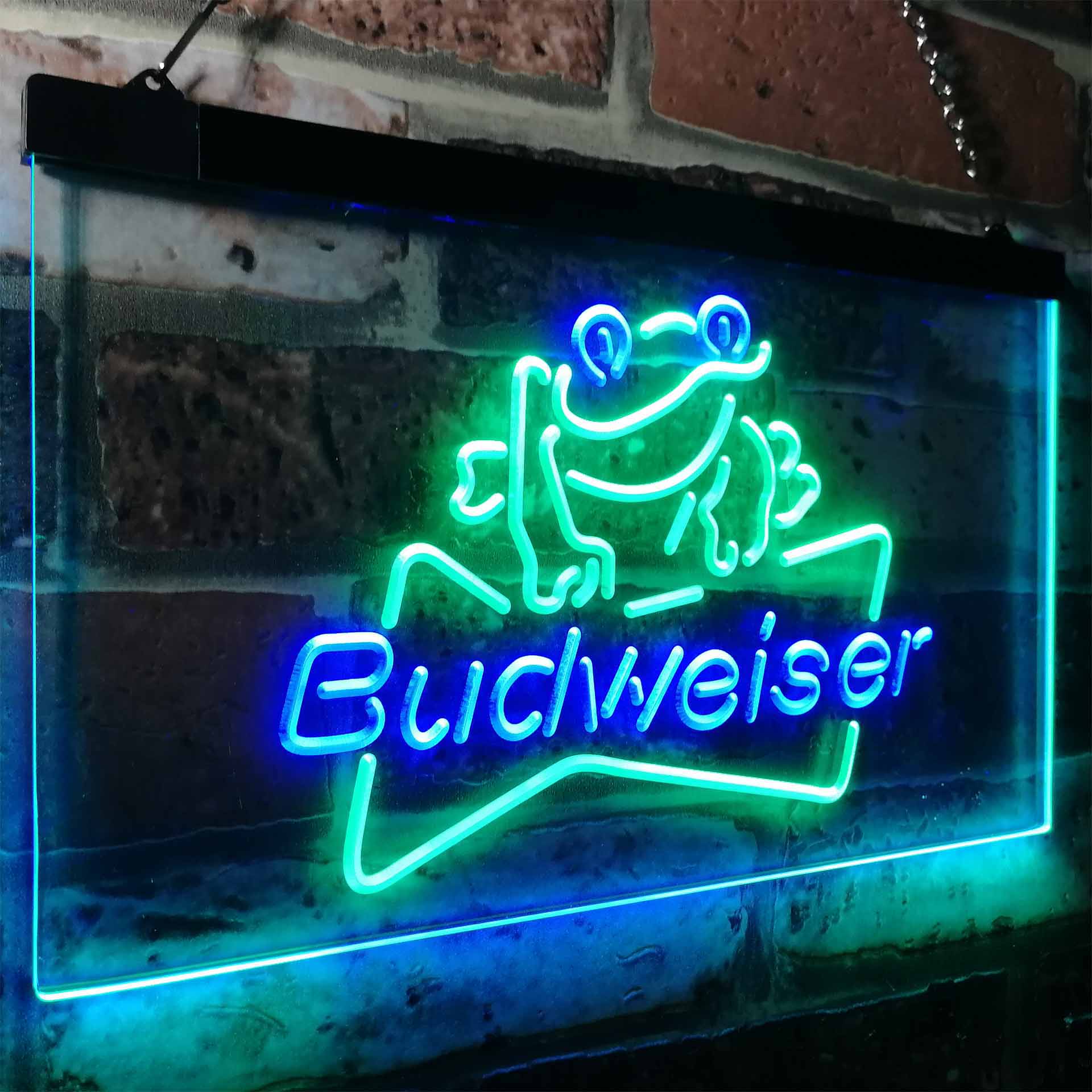 Budweiser Frog Decor Beer Bar Neon LED Sign