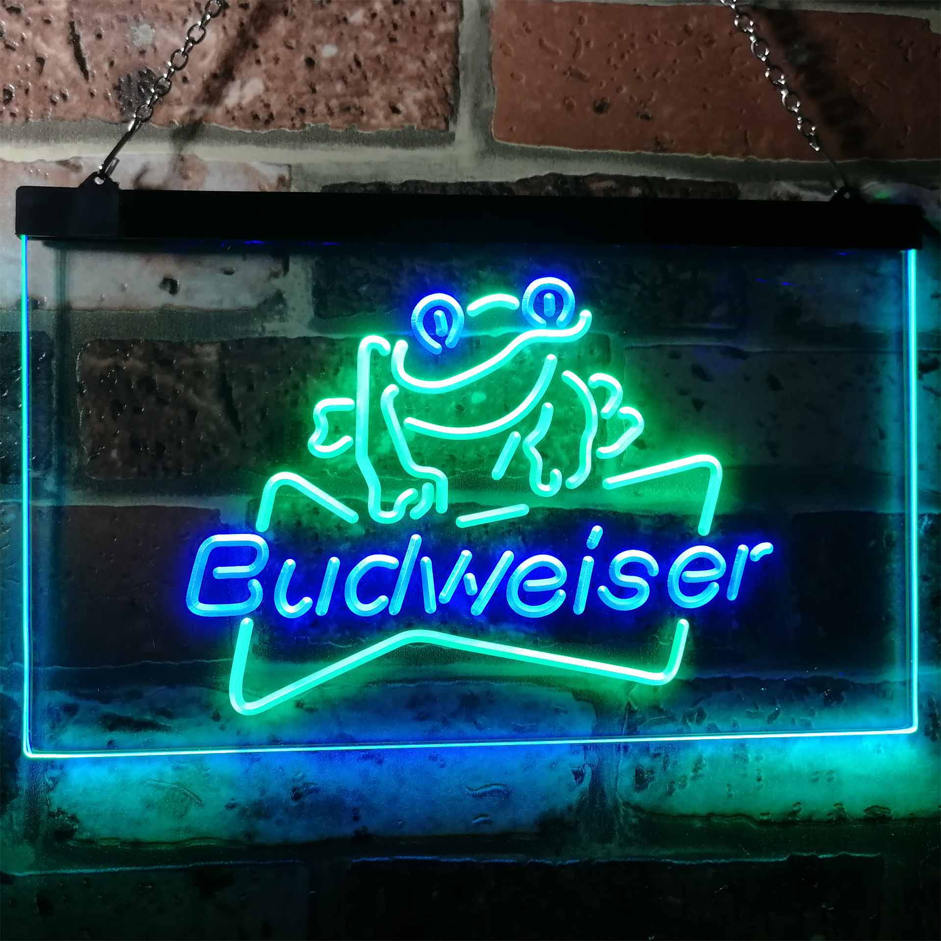 Budweiser Frog Decor Beer Bar Neon LED Sign