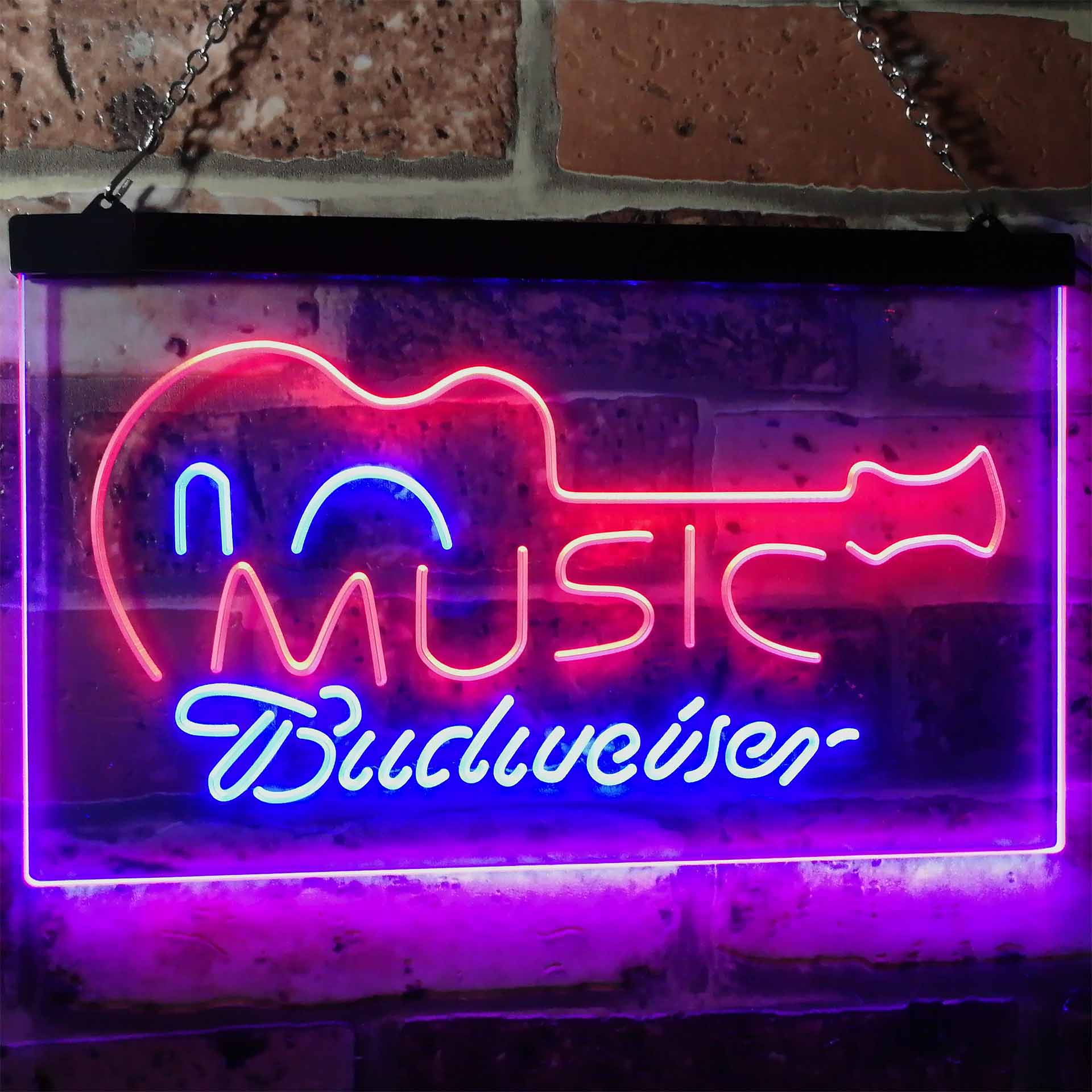 バドワイザー音楽ギタービールバーの装飾ネオンLEDサイン