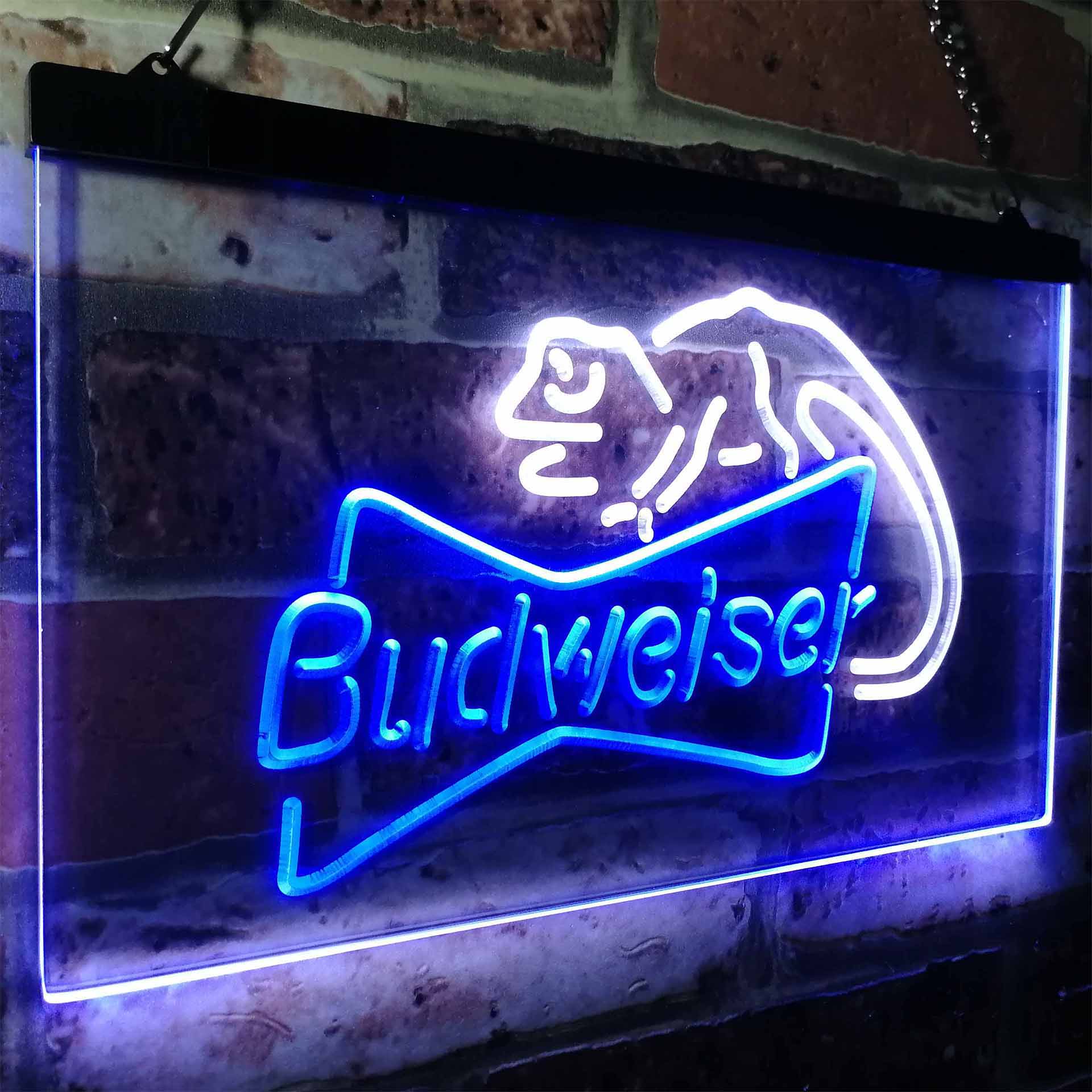 Budweiser Lizard Beer Bar Neon LED Sign