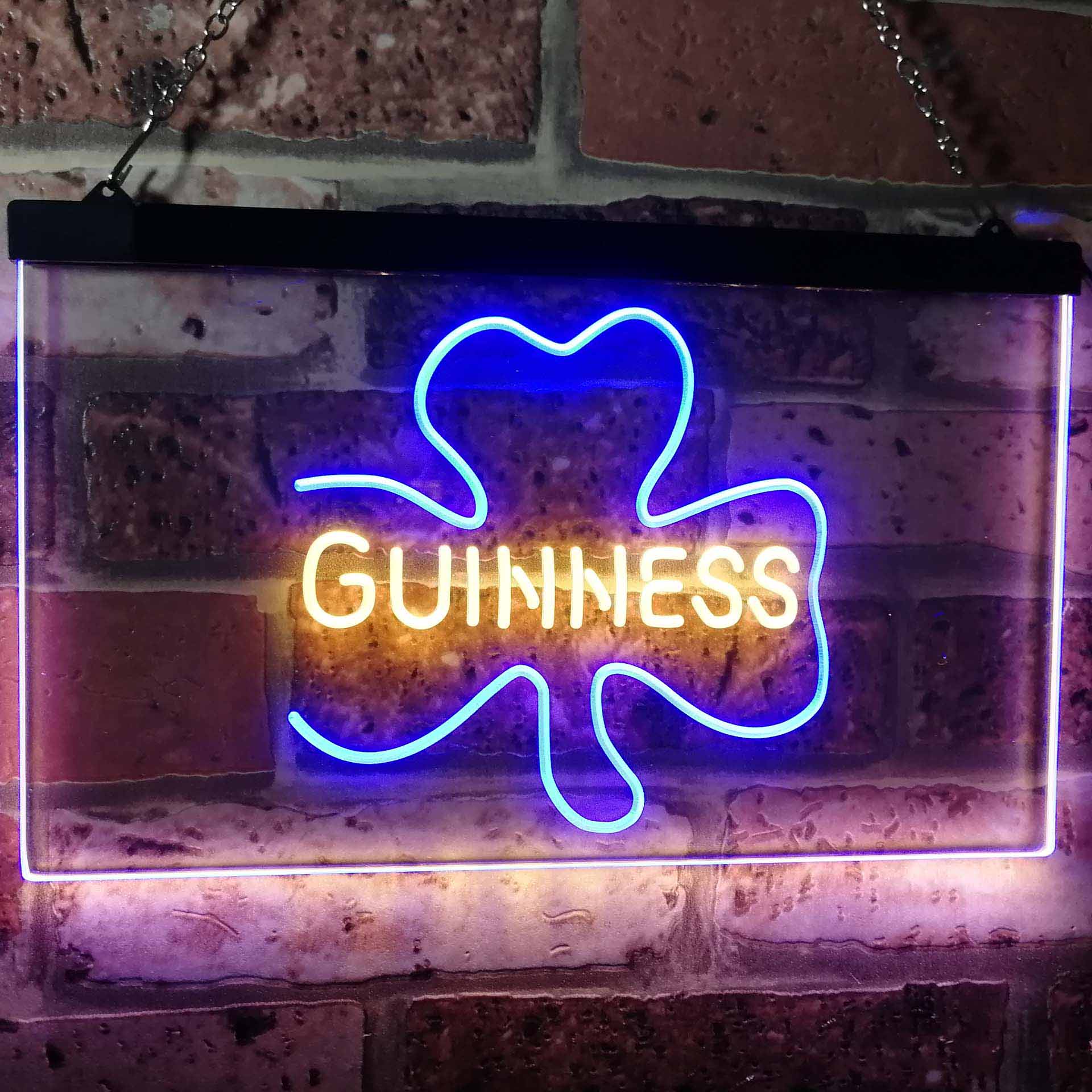 Guinness Shamrock Beer Bar Neon LED Sign