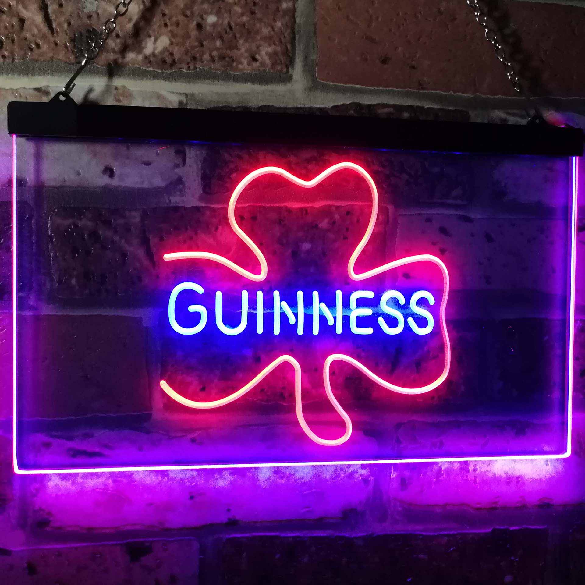 Guinness Shamrock Beer Bar Neon LED Sign