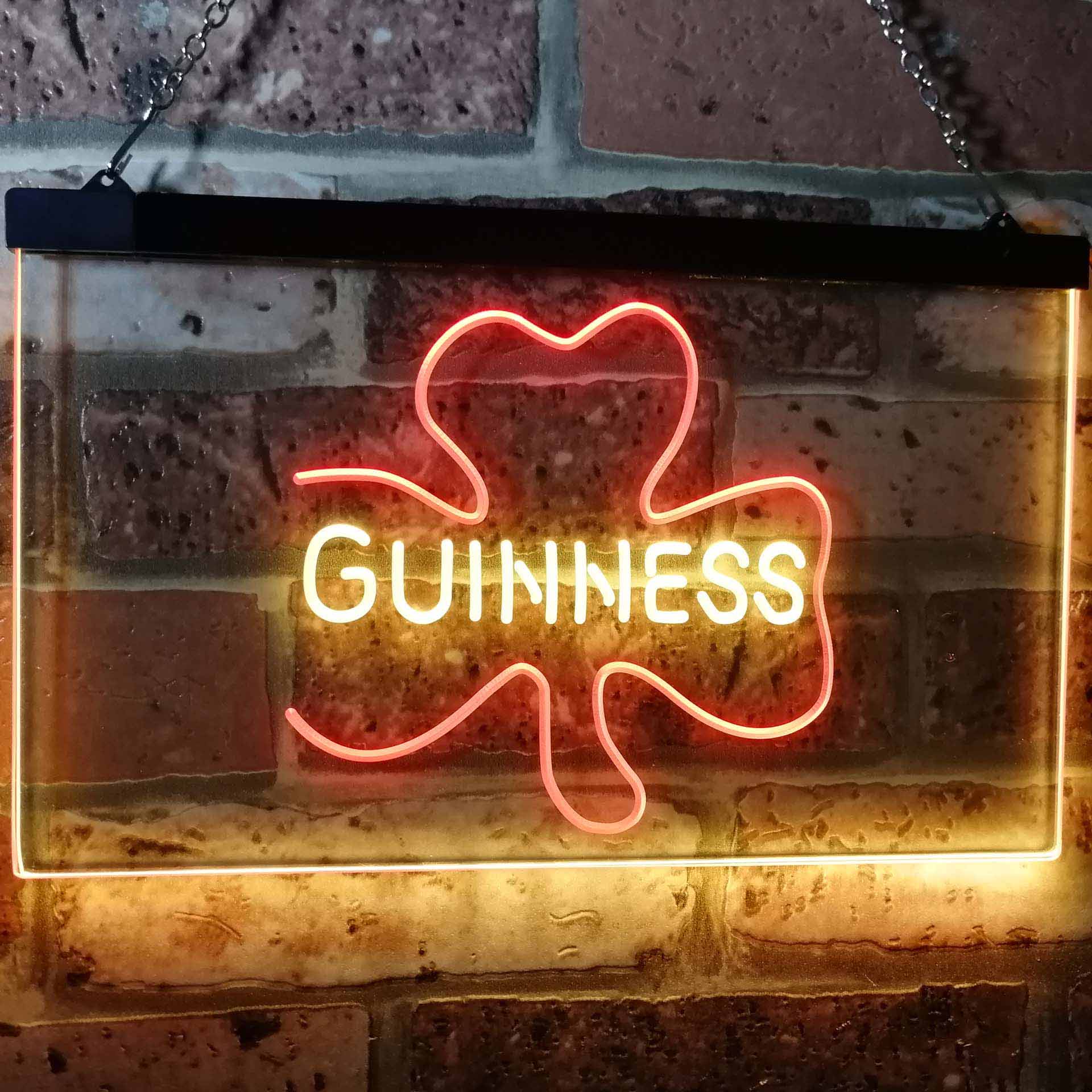 Guinness Shamrock Beer Bar Neon LED Sign