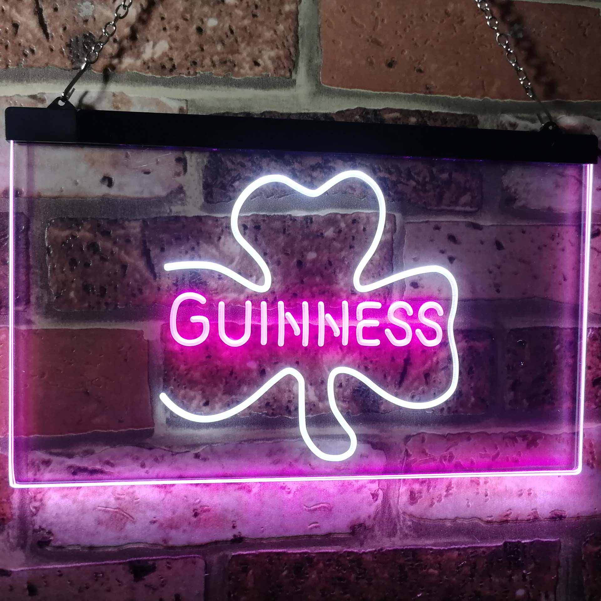 Guinness Shamrock Beer Bar Neon LED Sign