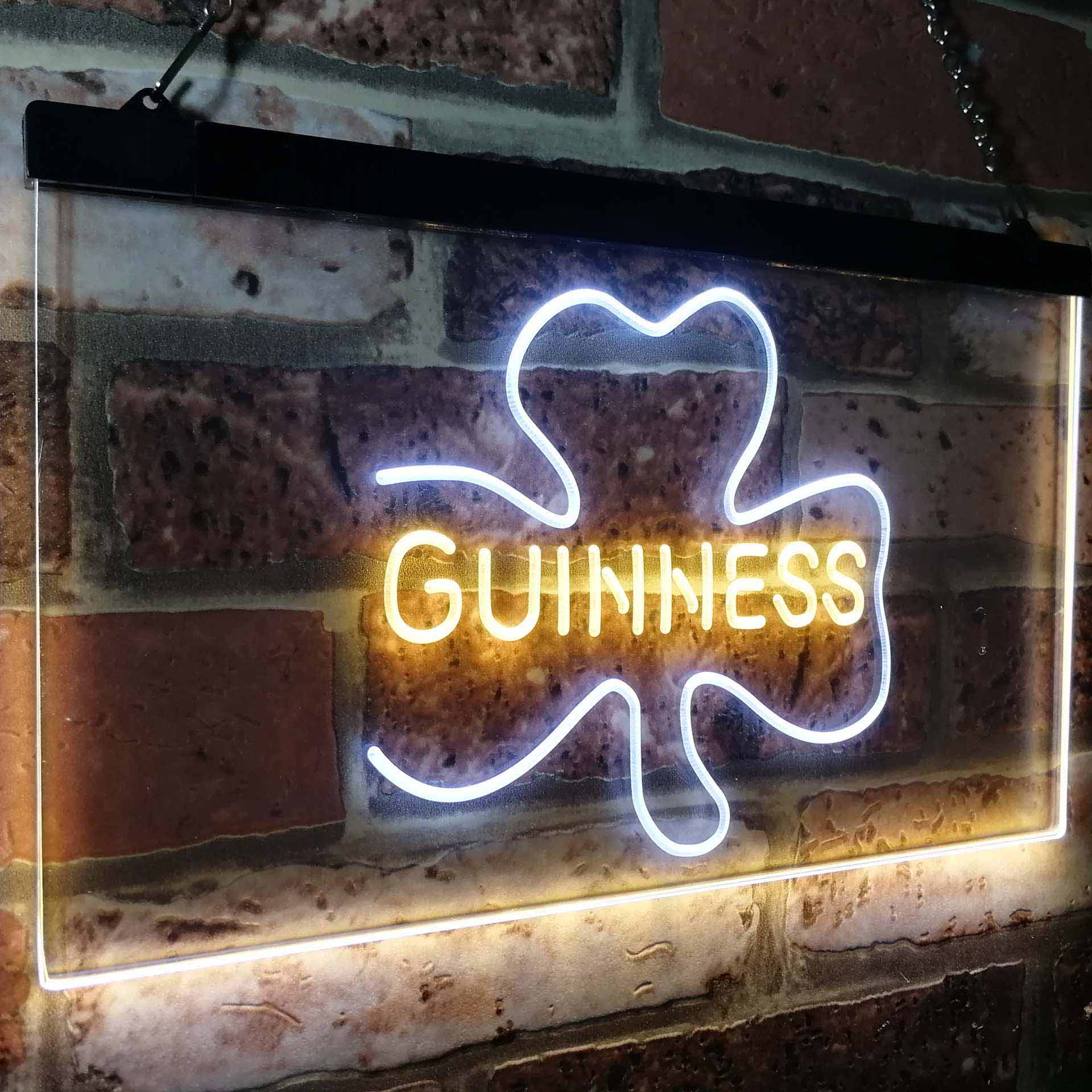 Guinness Shamrock Beer Bar Neon LED Sign