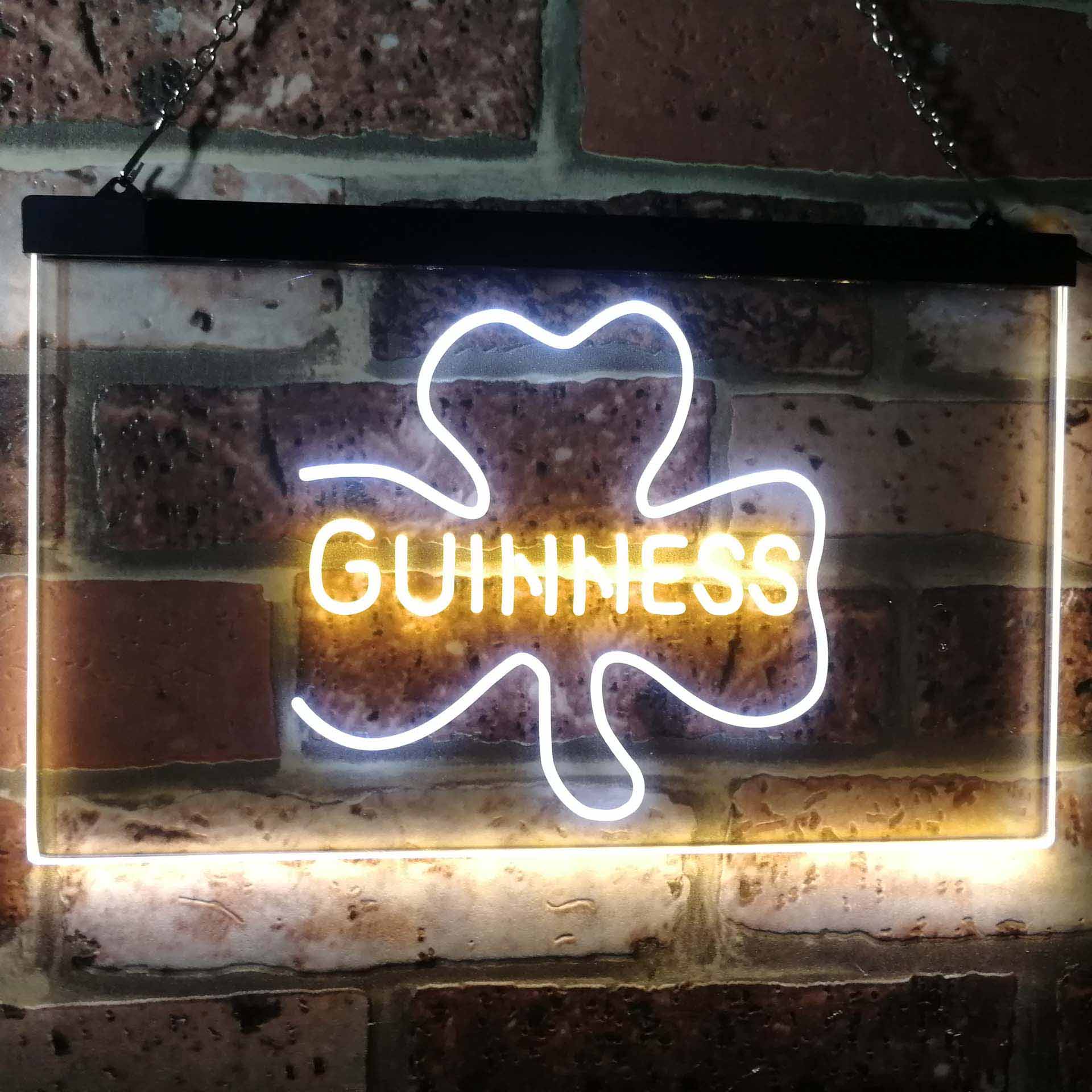 Guinness Shamrock Beer Bar Neon LED Sign