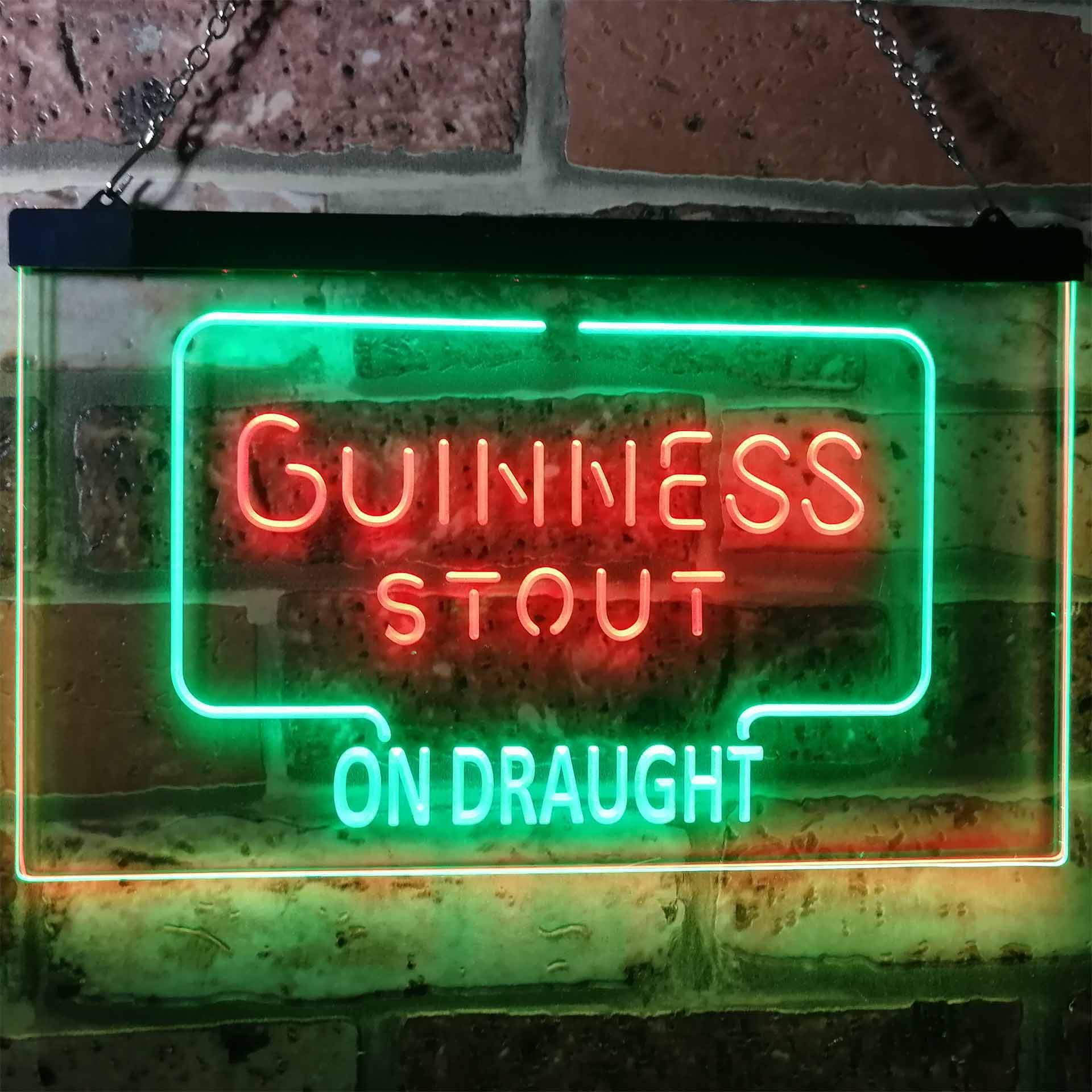Guinness Dry Stout On Draught Beer Bar Decor Neon LED Sign