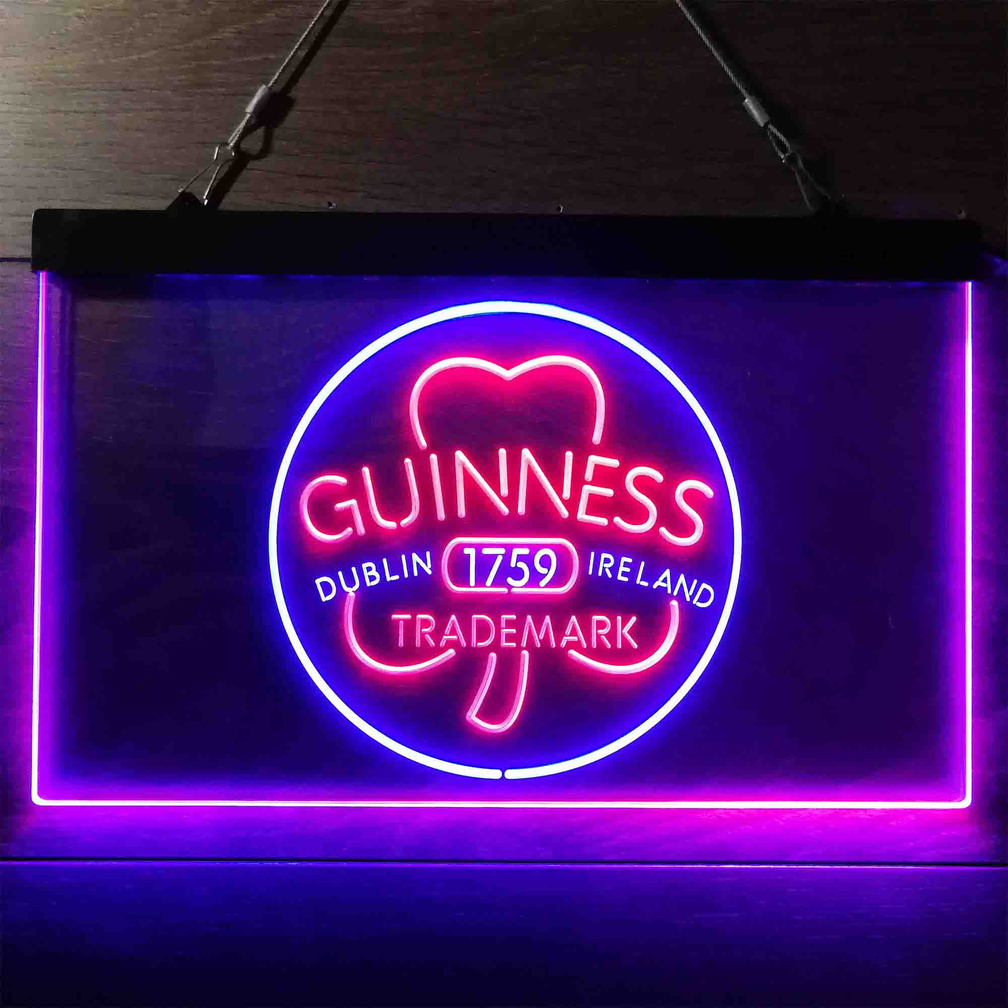 Guinness Shamrock Dublin Ireland 1759 Neon LED Sign