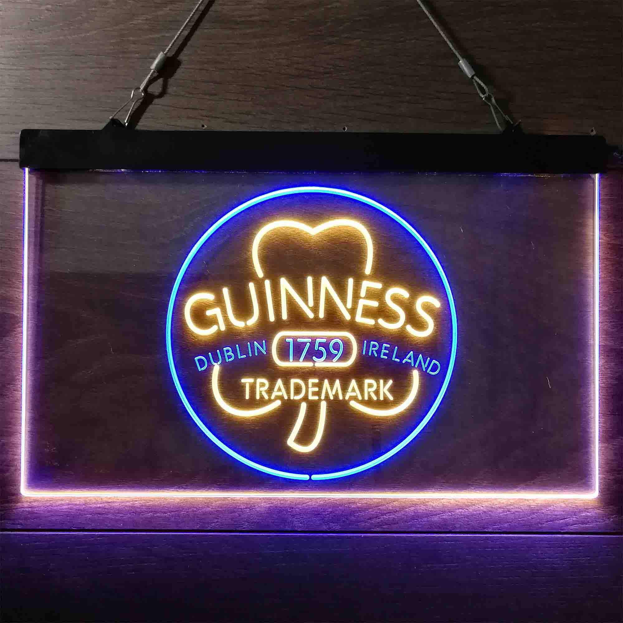 Guinness Shamrock Dublin Ireland 1759 Neon LED Sign