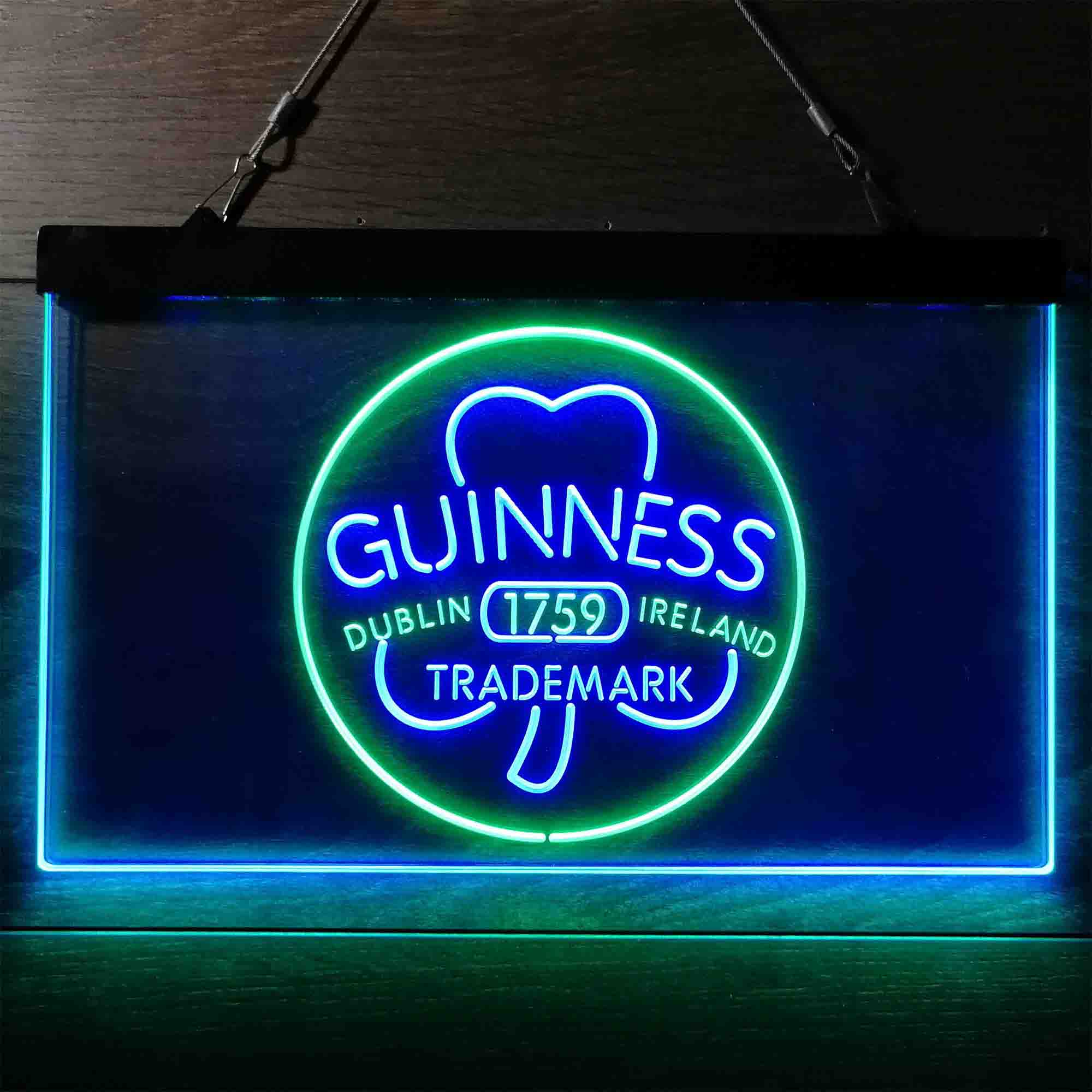 Guinness Shamrock Dublin Ireland 1759 Neon LED Sign