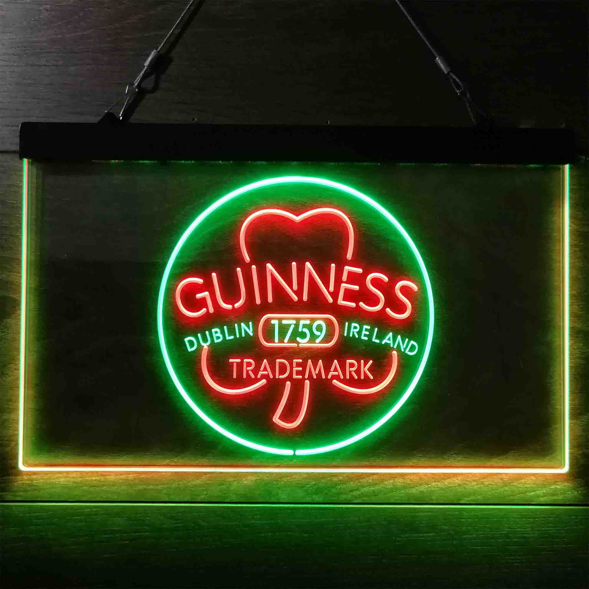 Guinness Shamrock Dublin Ireland 1759 Neon LED Sign