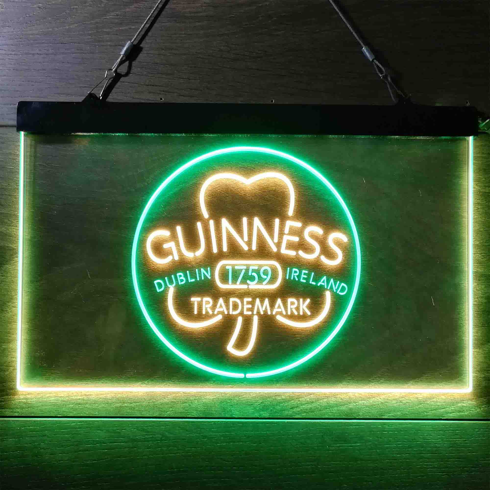 Guinness Shamrock Dublin Ireland 1759 Neon LED Sign