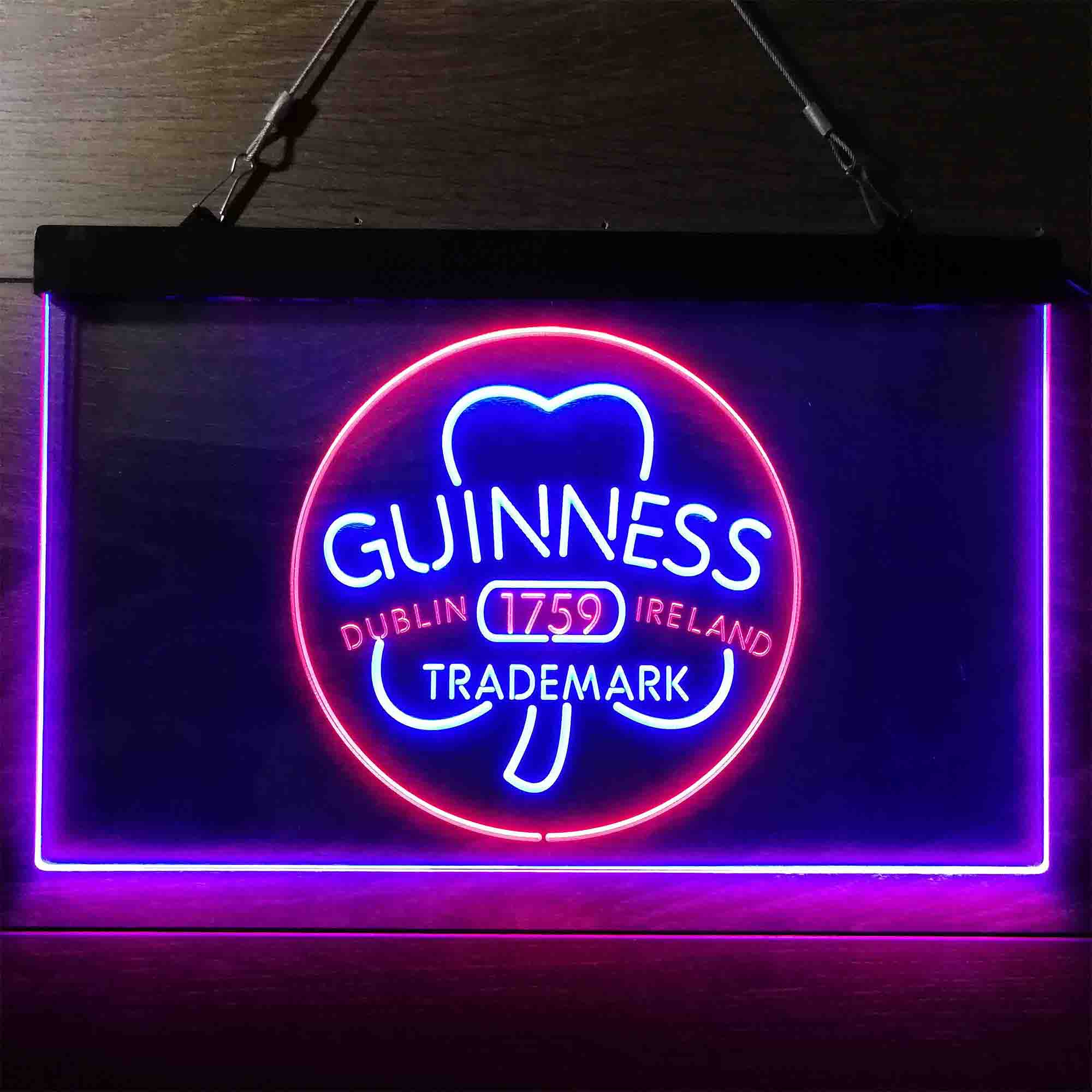 Guinness Shamrock Dublin Ireland 1759 Neon LED Sign