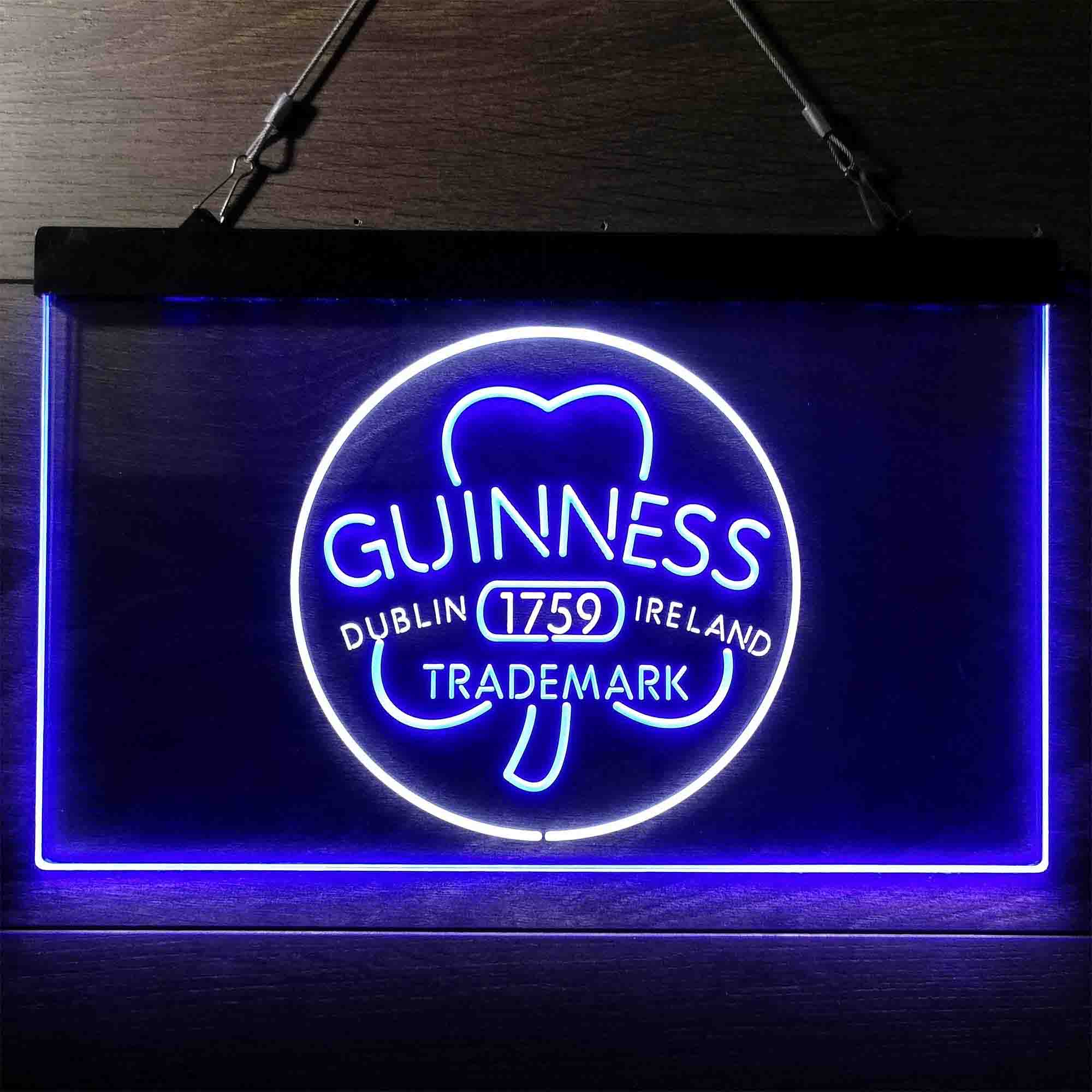 Guinness Shamrock Dublin Ireland 1759 Neon LED Sign