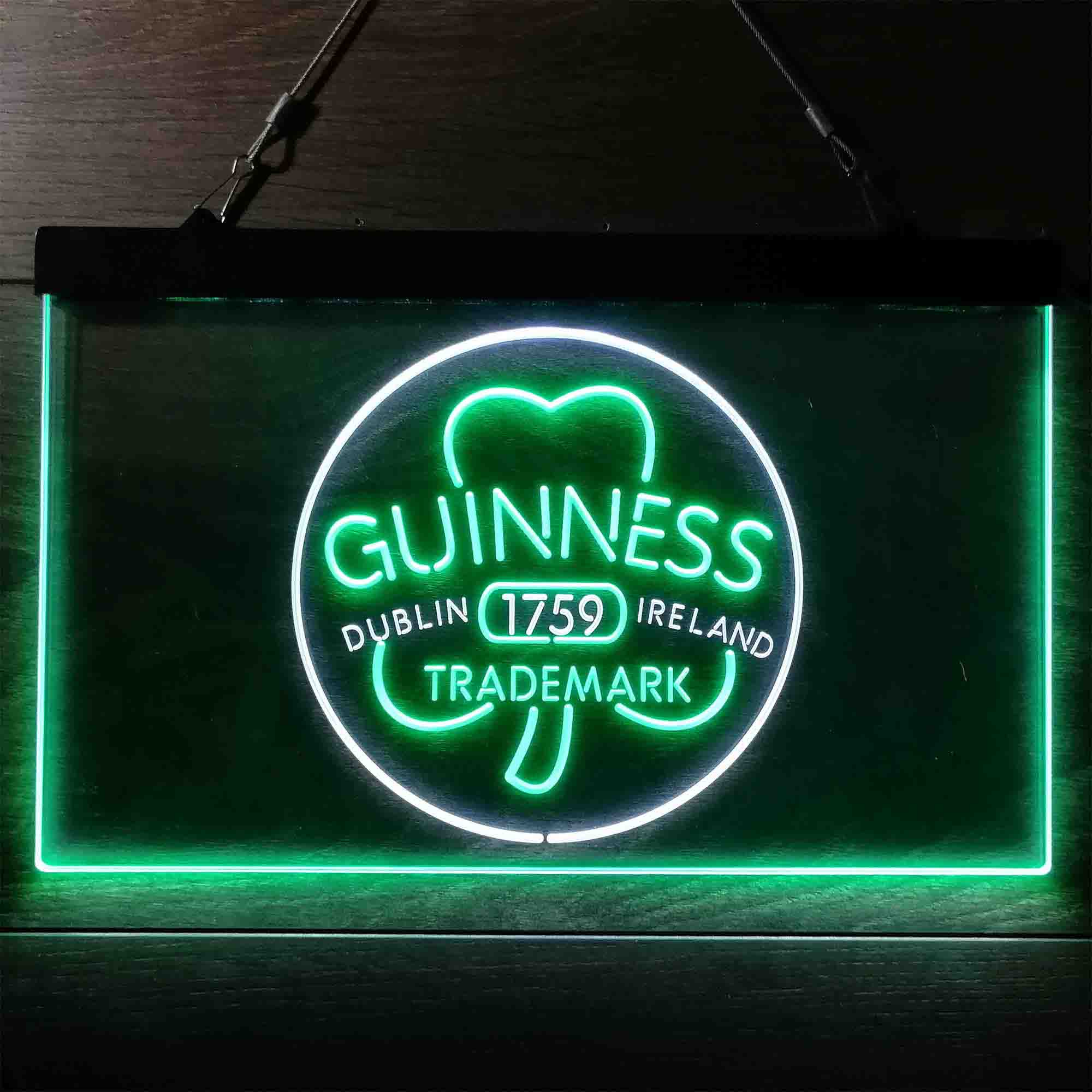 Guinness Shamrock Dublin Ireland 1759 Neon LED Sign