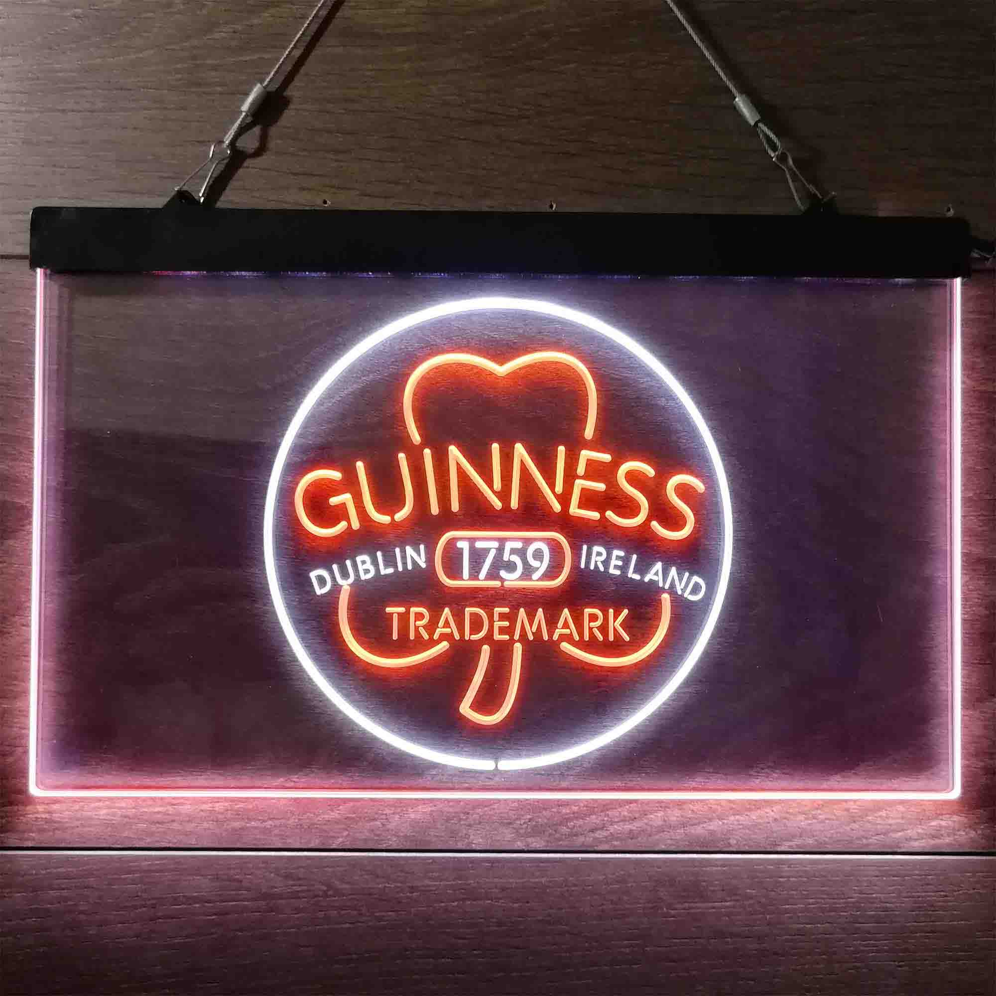 Guinness Shamrock Dublin Ireland 1759 Neon LED Sign