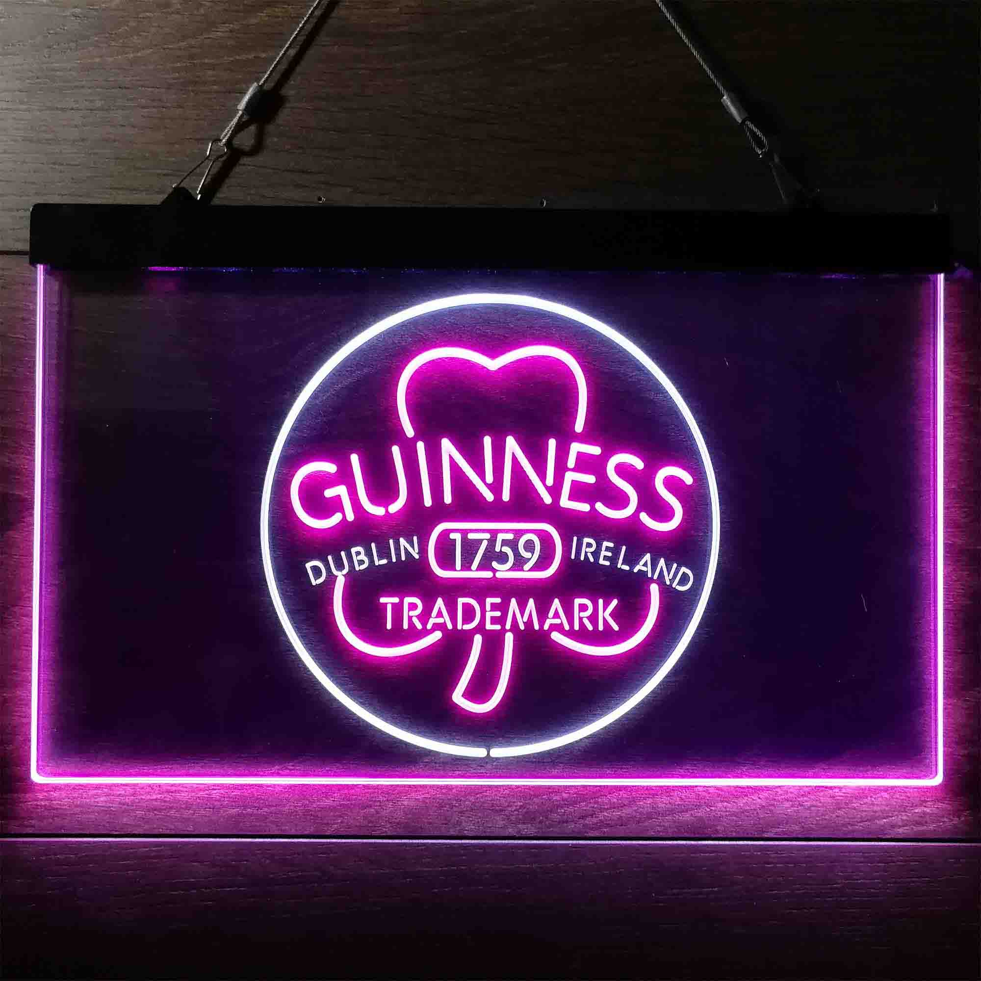 Guinness Shamrock Dublin Ireland 1759 Neon LED Sign