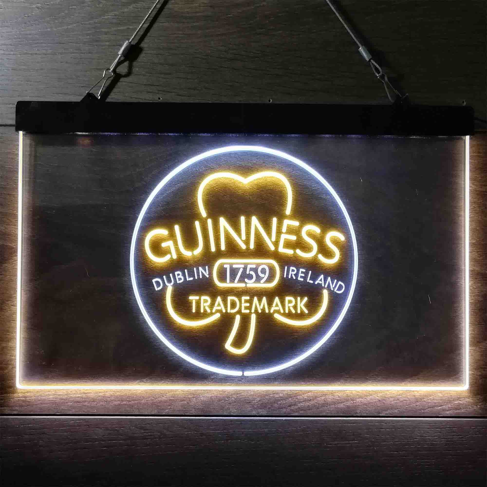 Guinness Shamrock Dublin Ireland 1759 Neon LED Sign