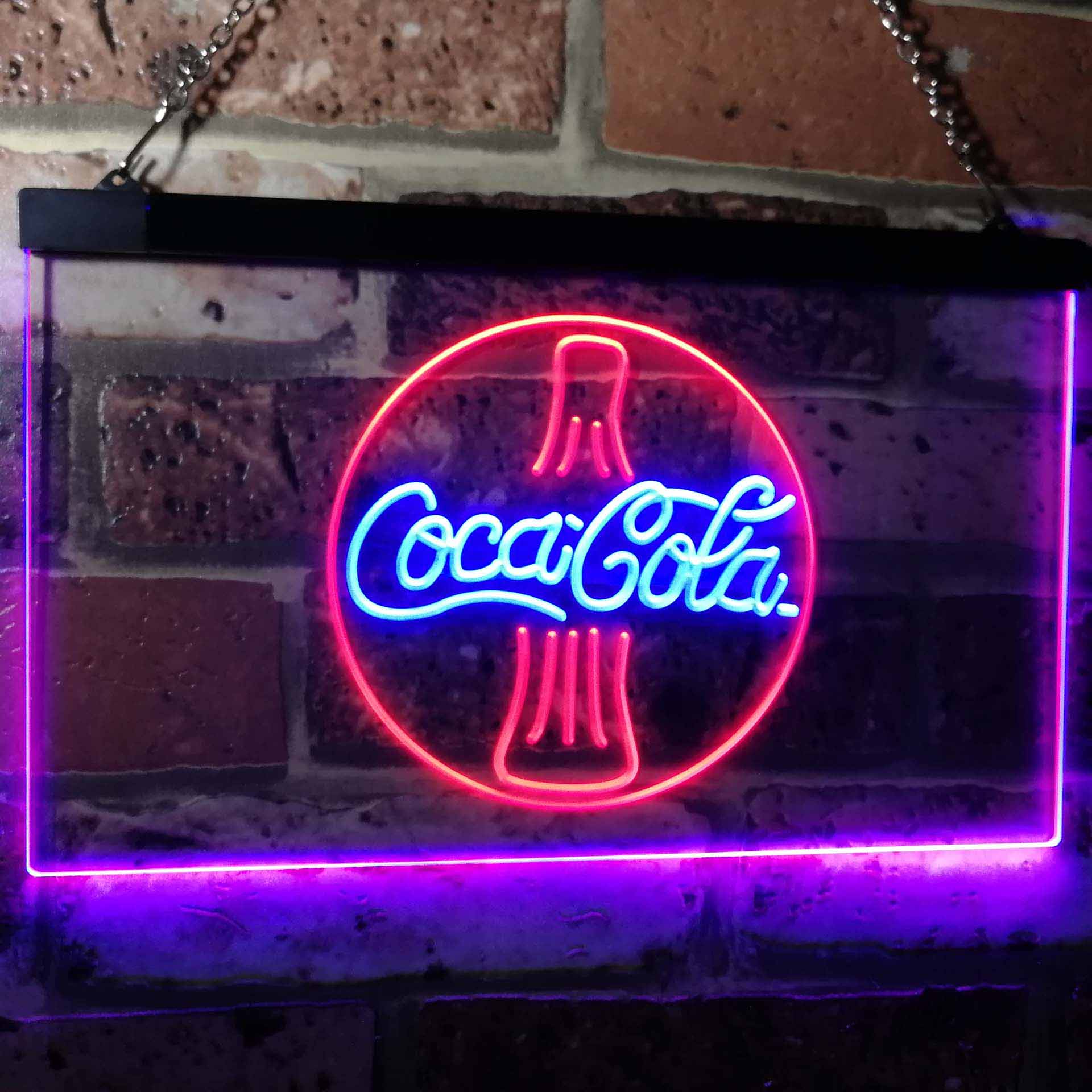 Coca Cola Coke Bottle Bar Neon LED Sign