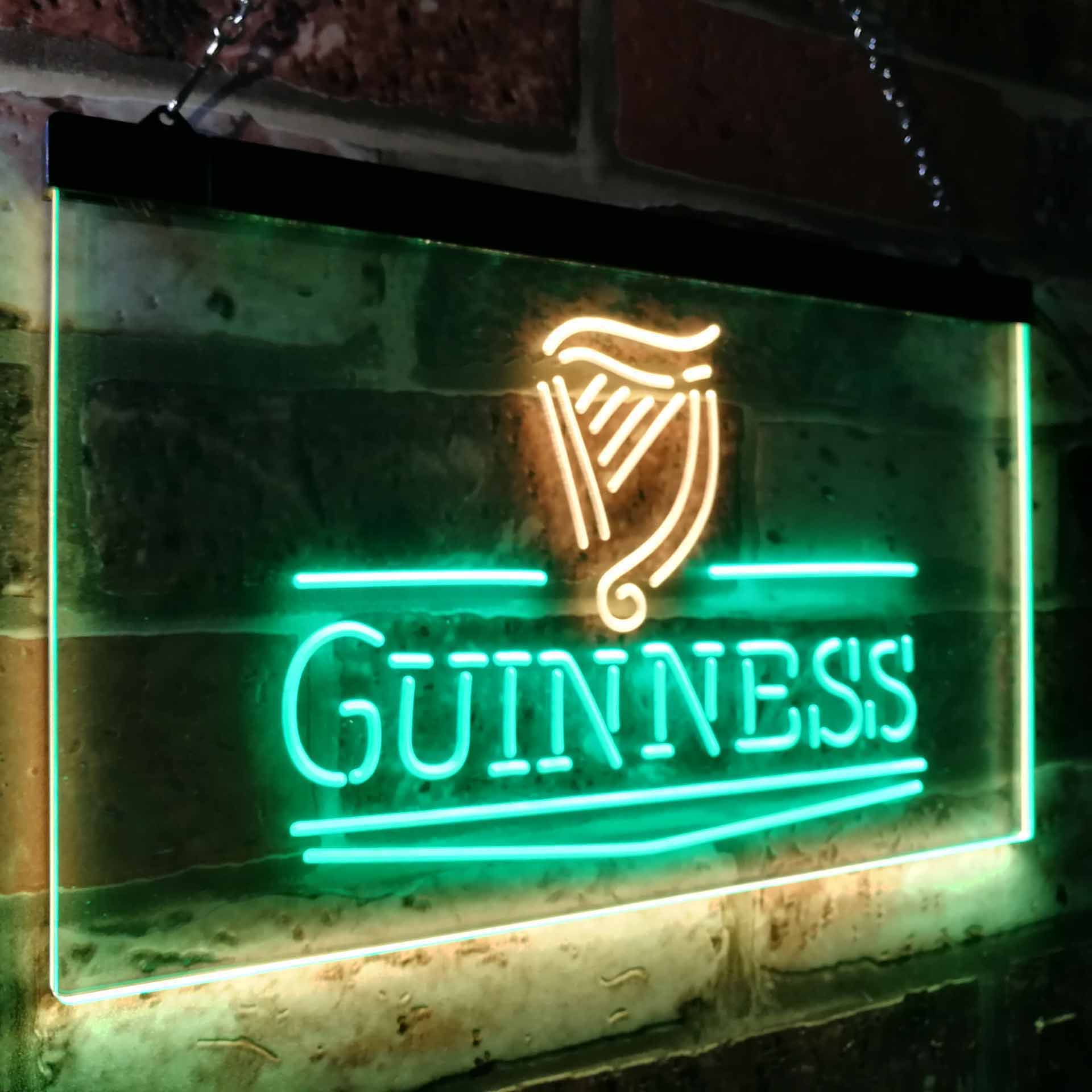 Guinness Classic Beer Bar Neon LED Sign