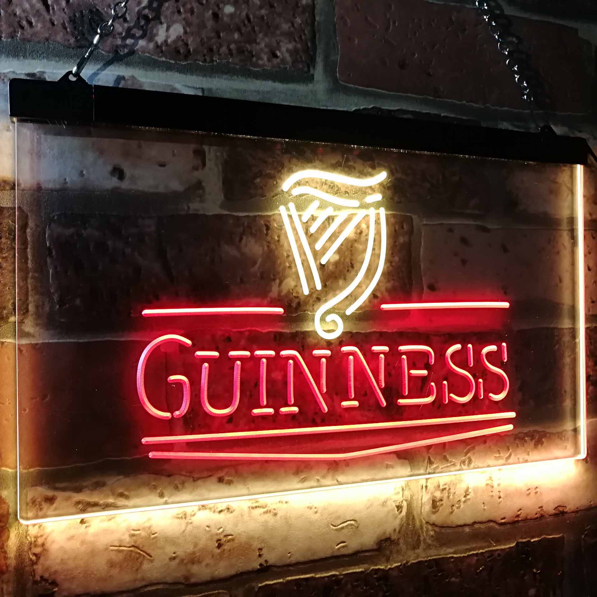 Guinness Classic Beer Bar Neon LED Sign